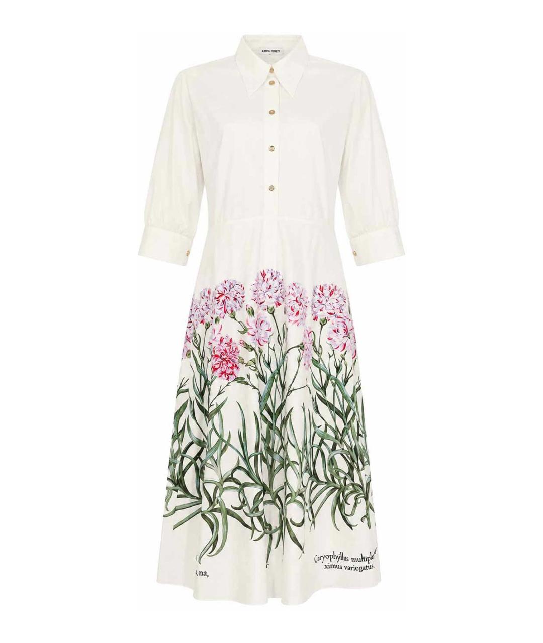 ALBERTA FERRETTI Мульти хлопковое повседневное платье, фото 1