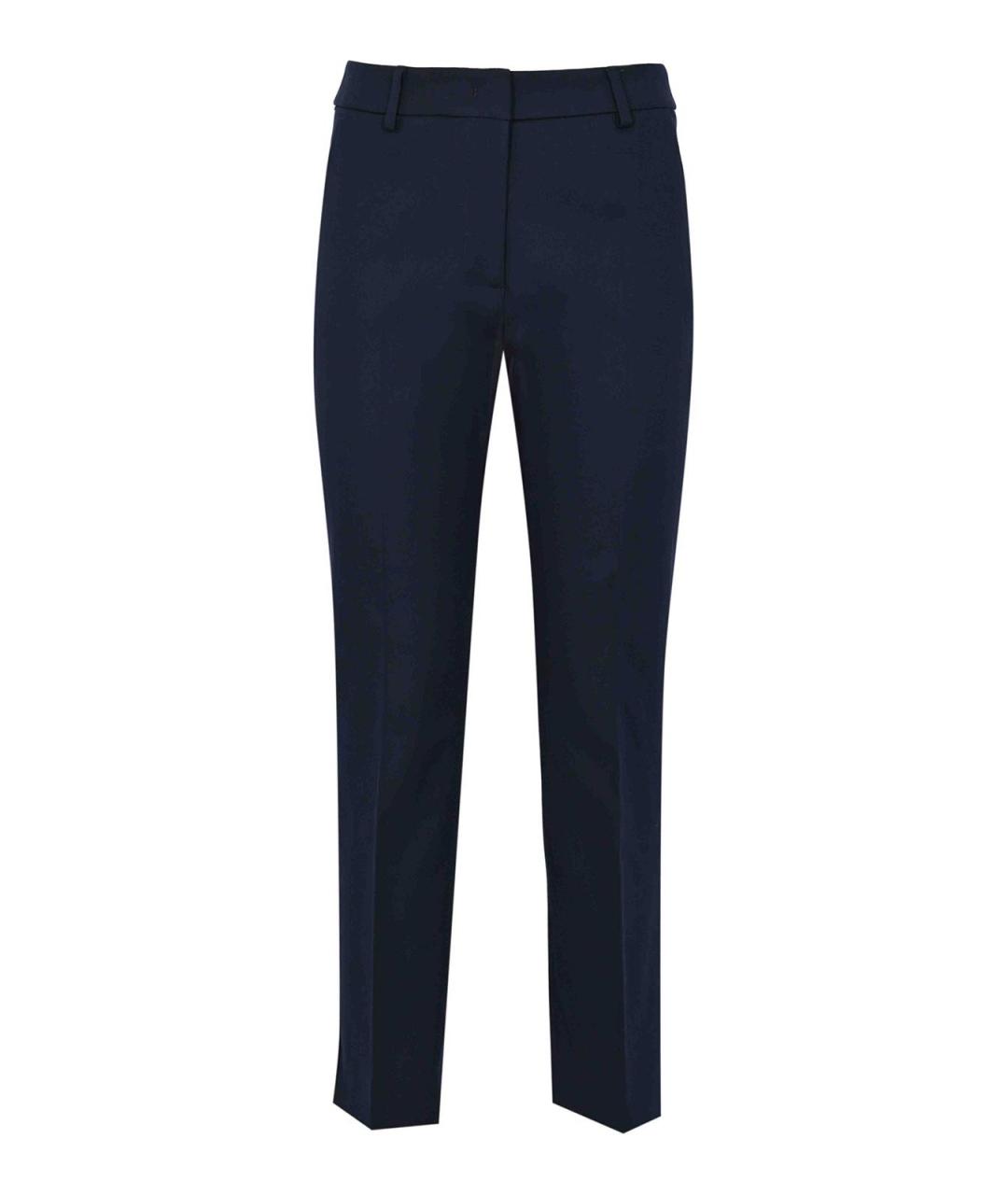 WEEKEND MAX MARA Синие хлопковые брюки узкие, фото 1