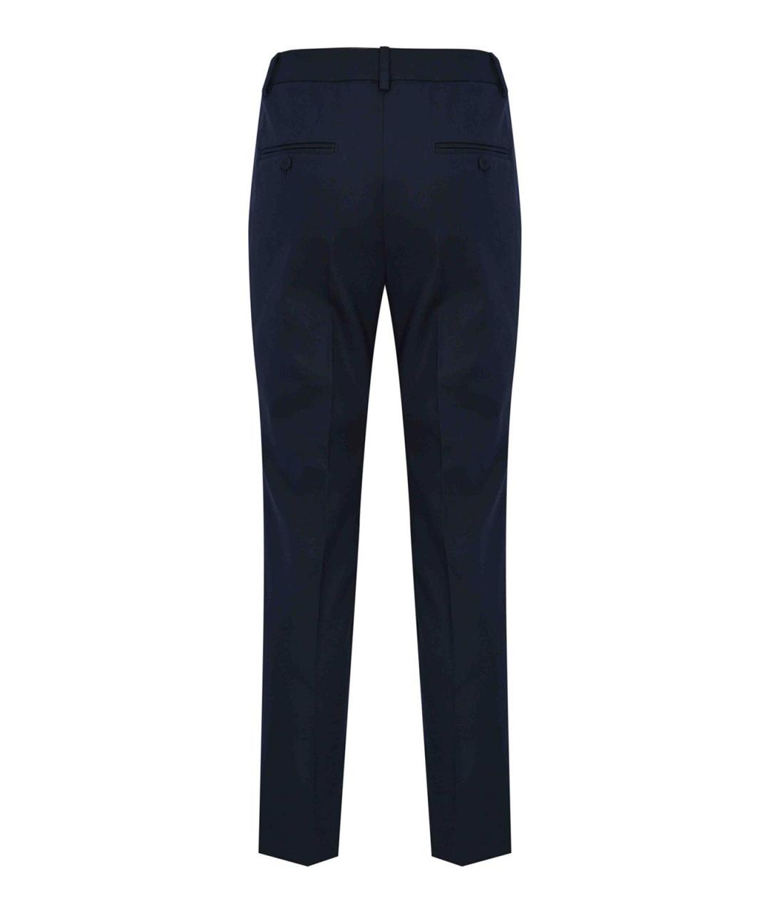 WEEKEND MAX MARA Синие хлопковые брюки узкие, фото 2