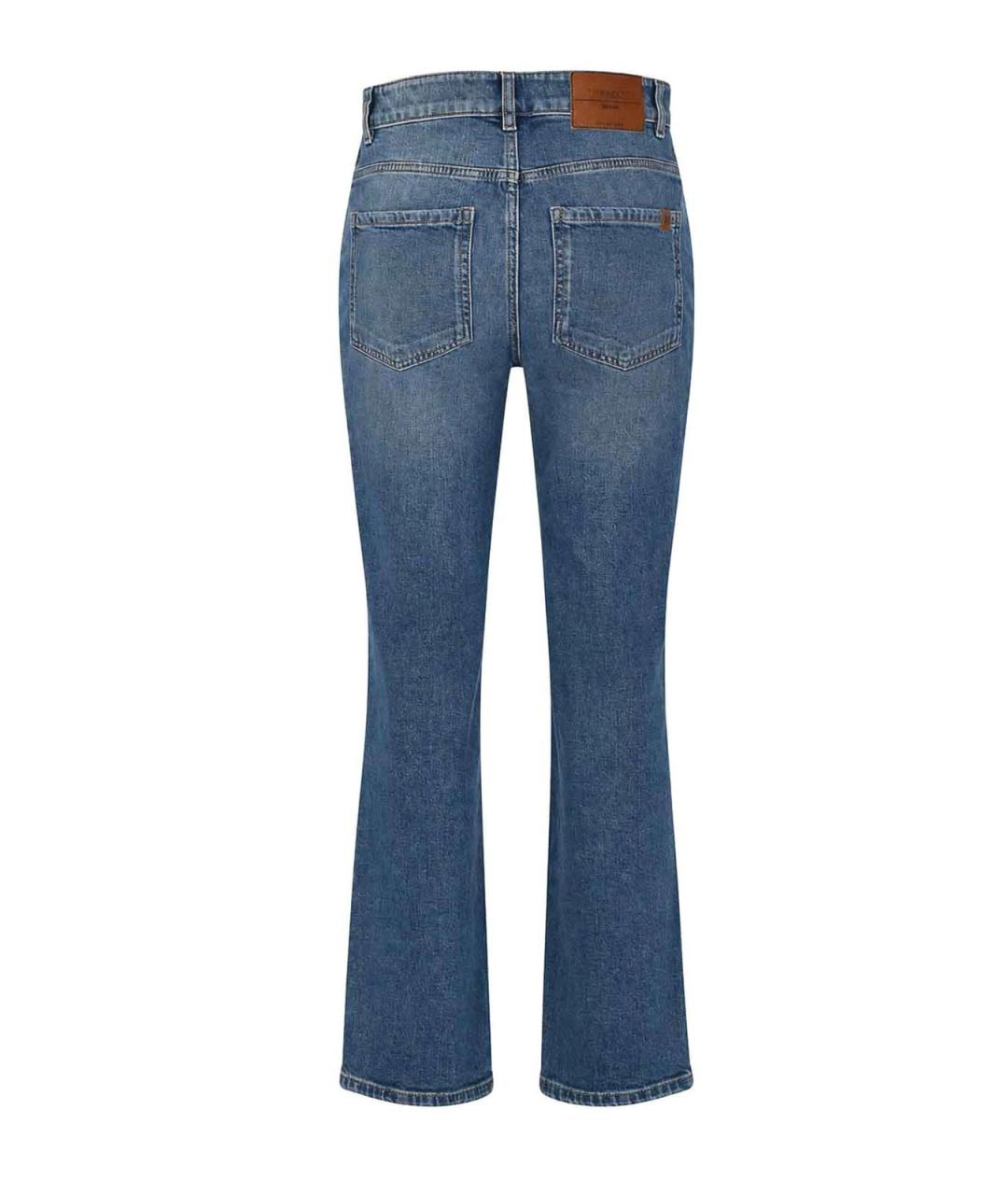 WEEKEND MAX MARA Синие хлопковые прямые джинсы, фото 2