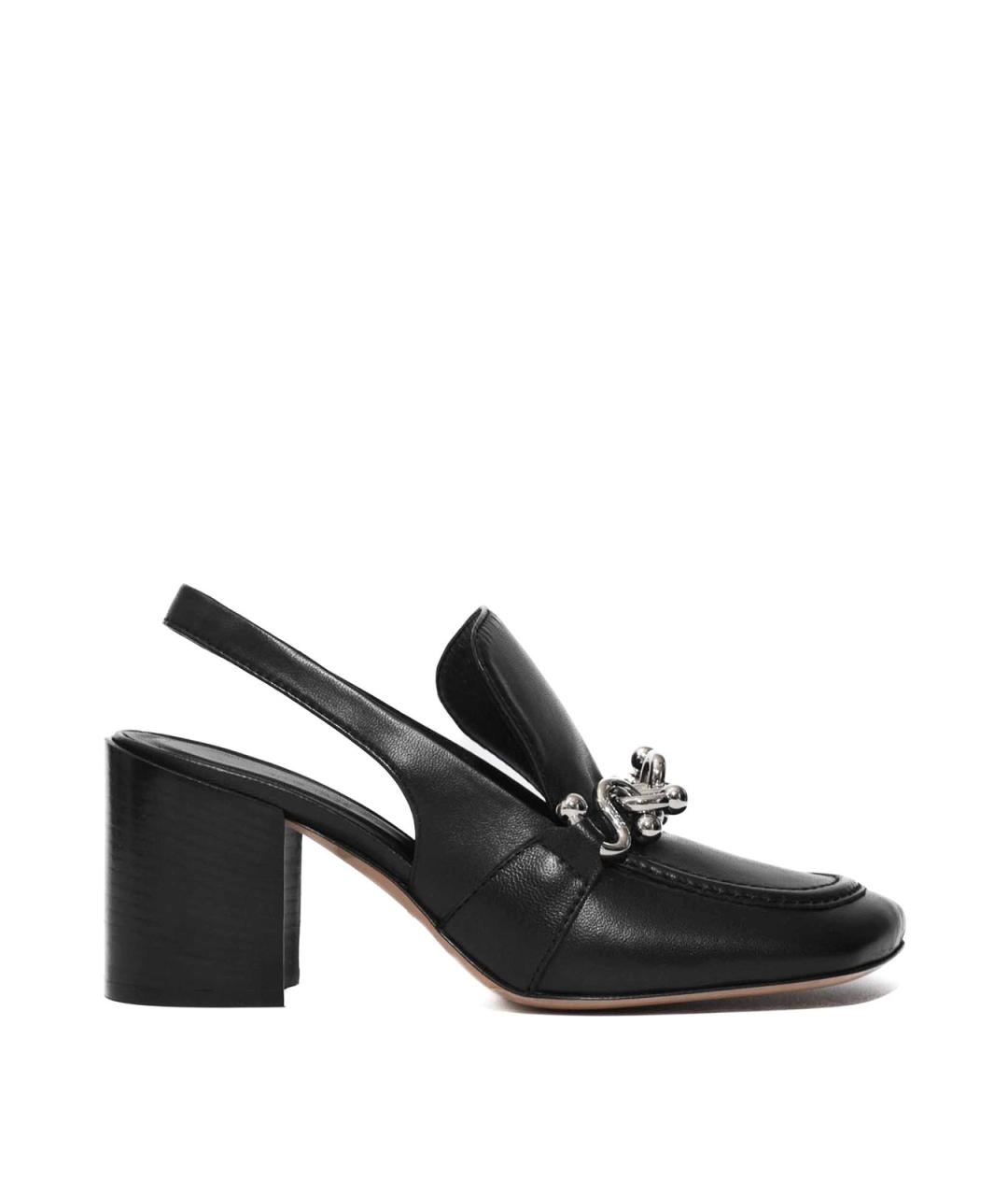 SPORTMAX Черные кожаные сандалии, фото 1