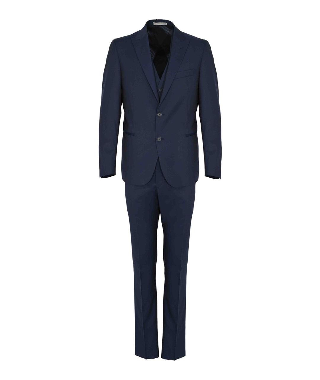 CORNELIANI Темно-синий костюм-тройка, фото 1
