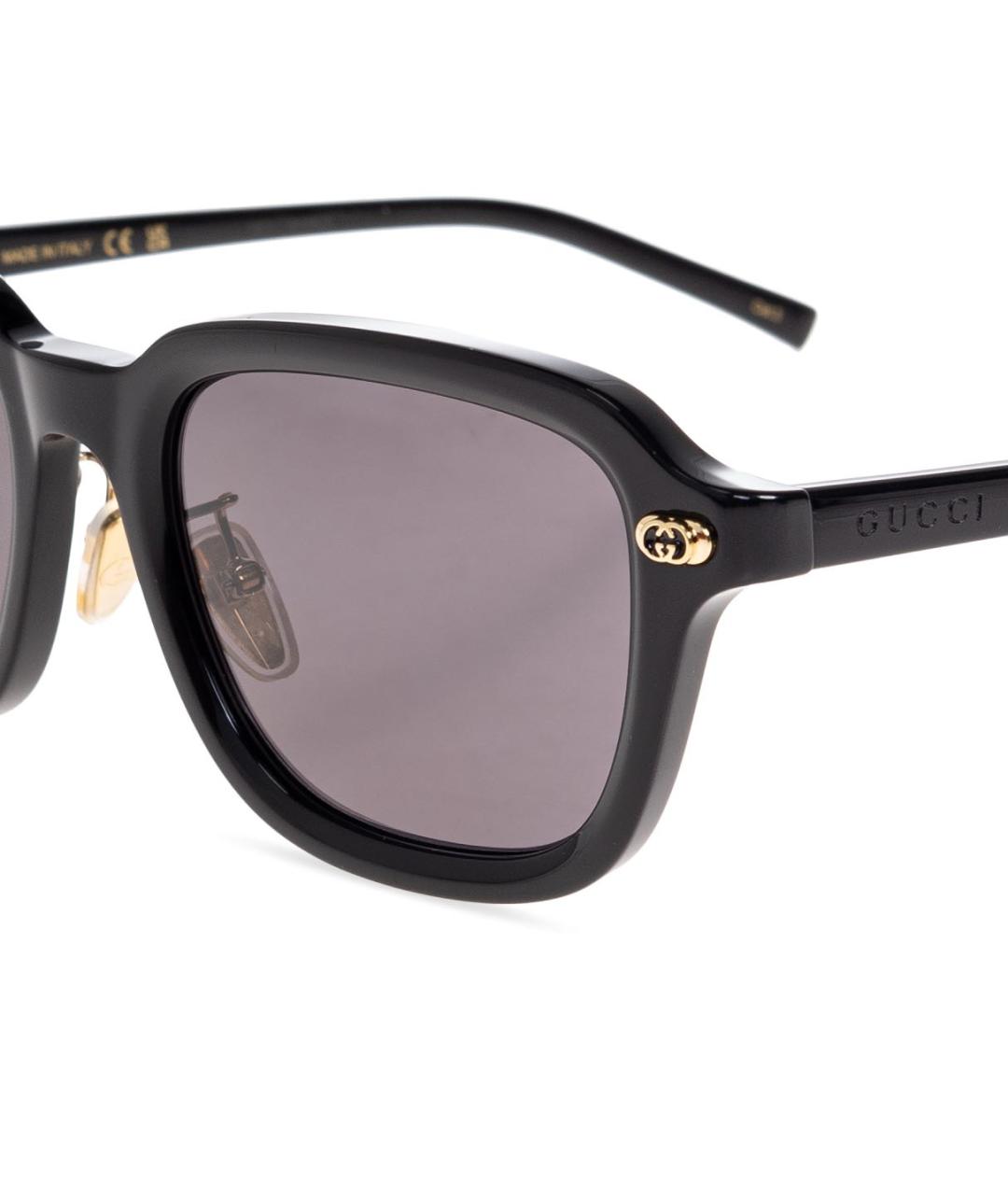 GUCCI Черные пластиковые солнцезащитные очки, фото 3