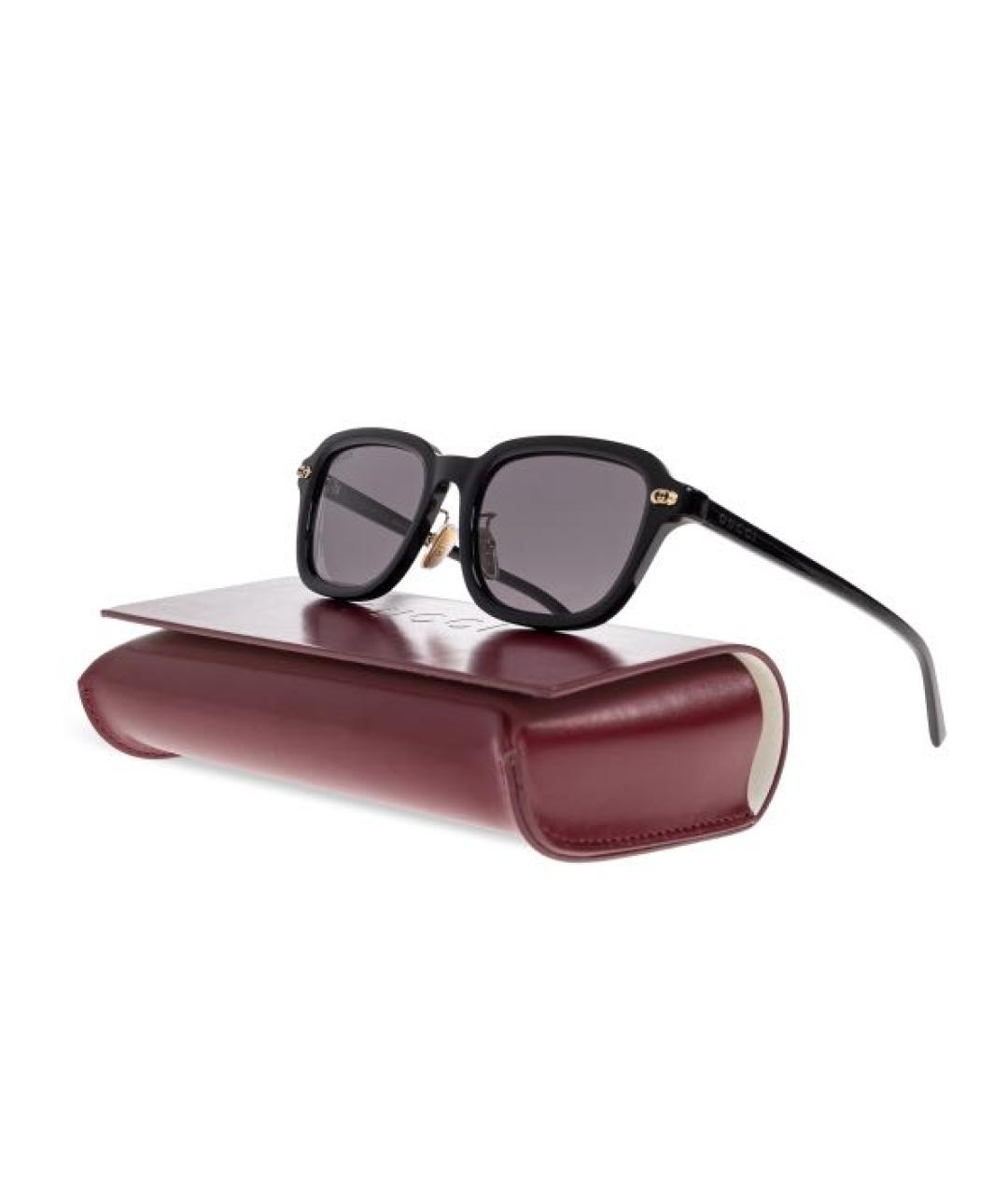 GUCCI Черные пластиковые солнцезащитные очки, фото 2