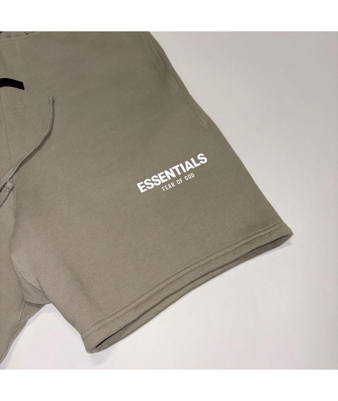 FEAR OF GOD ESSENTIALS Хаки хлопковые шорты, фото 2