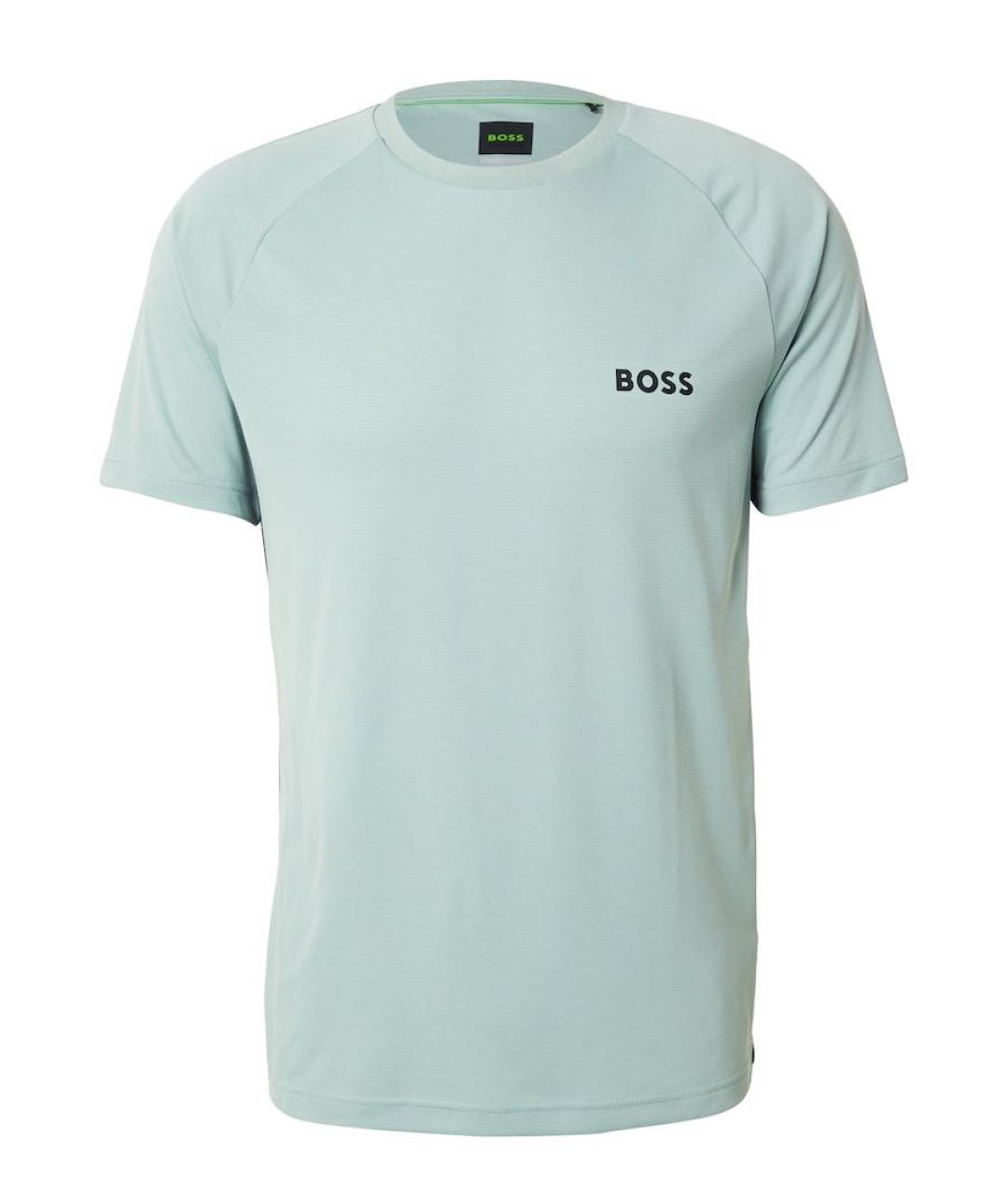 HUGO BOSS Зеленая синтетическая футболка, фото 1