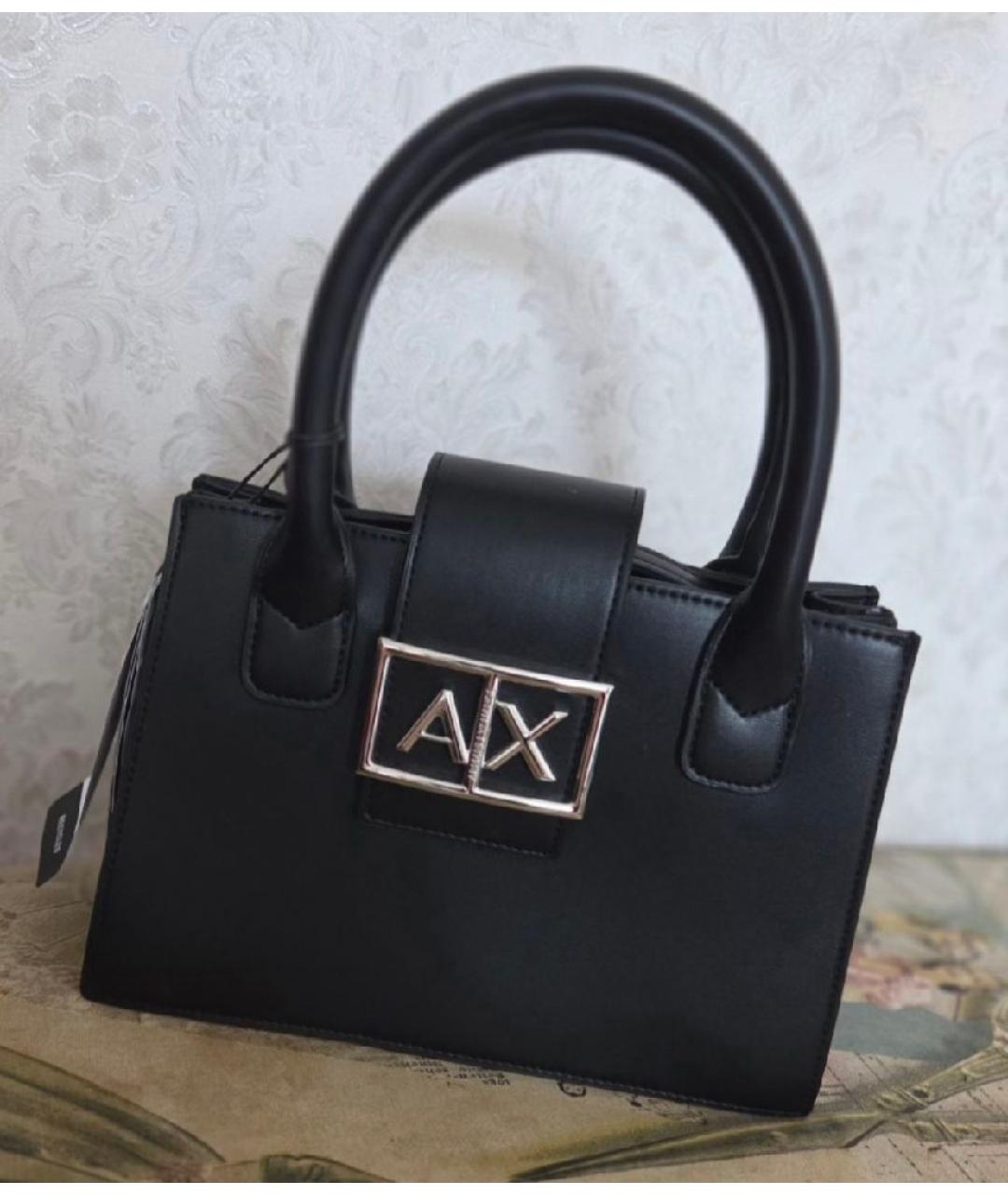 ARMANI EXCHANGE Черная сумка через плечо из искусственной кожи, фото 6