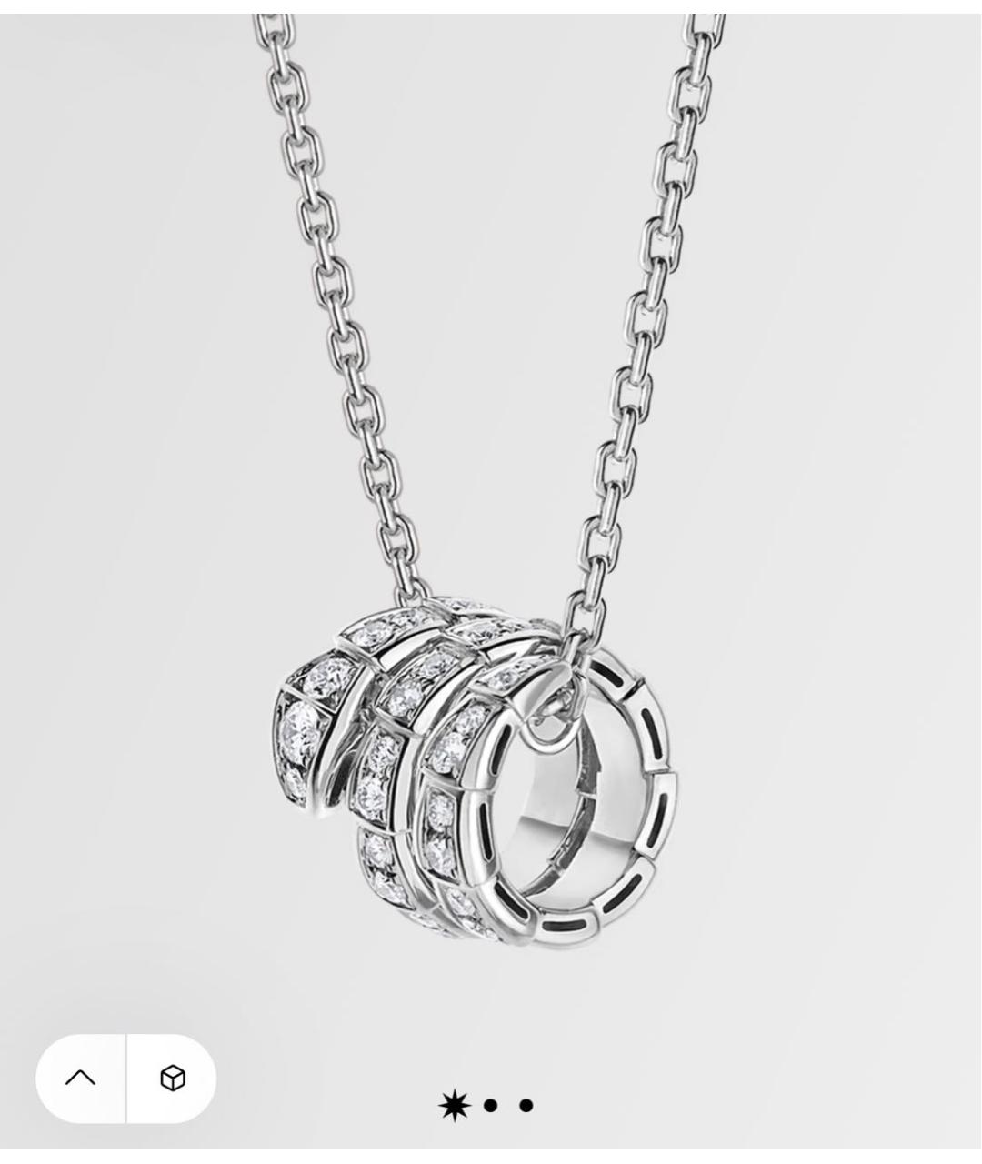 BVLGARI Серебряная подвеска из белого золота, фото 6