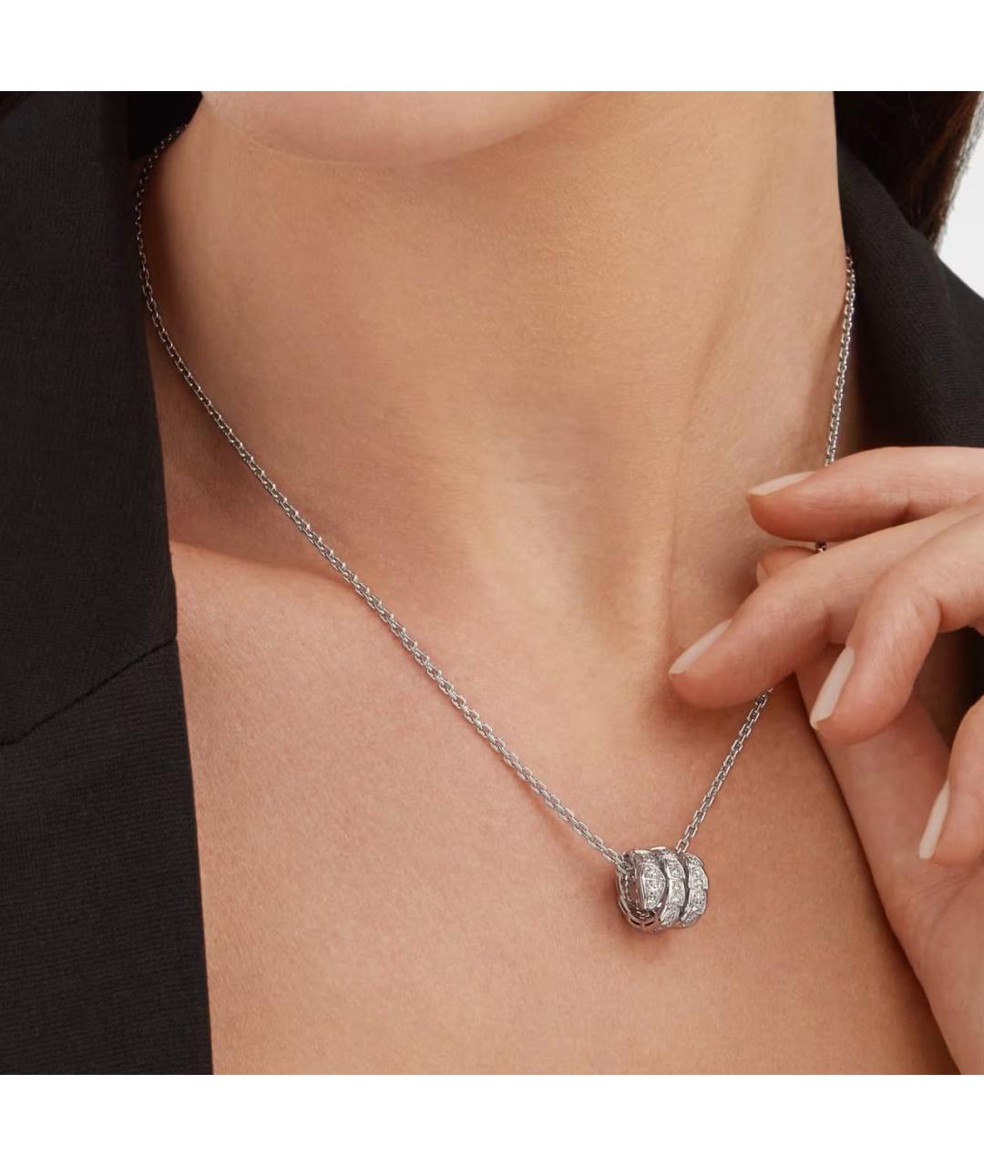 BVLGARI Серебряная подвеска из белого золота, фото 3