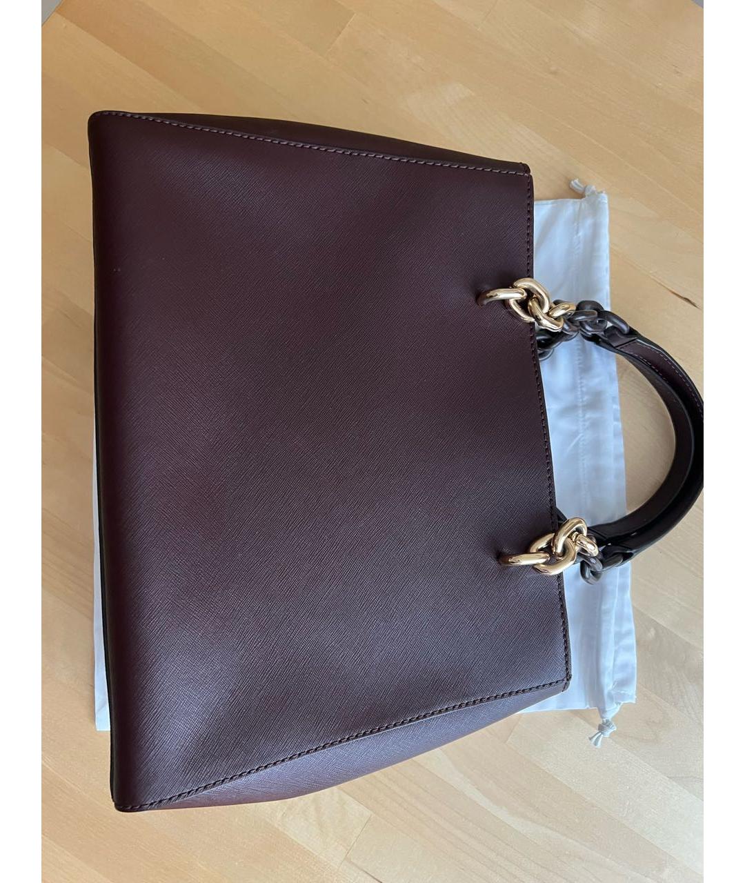 MICHAEL KORS Коричневая кожаная сумка с короткими ручками, фото 2
