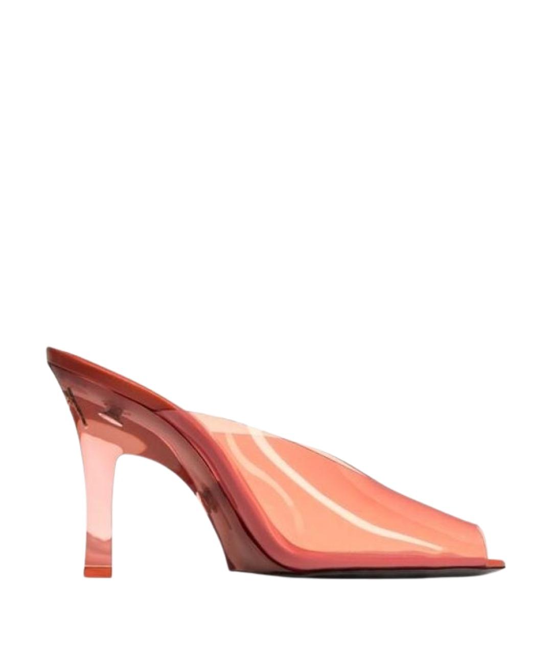SAINT LAURENT Коралловые мюли, фото 1