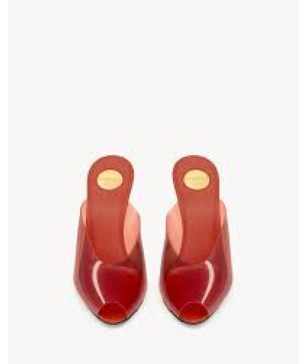 SAINT LAURENT Коралловые мюли, фото 3