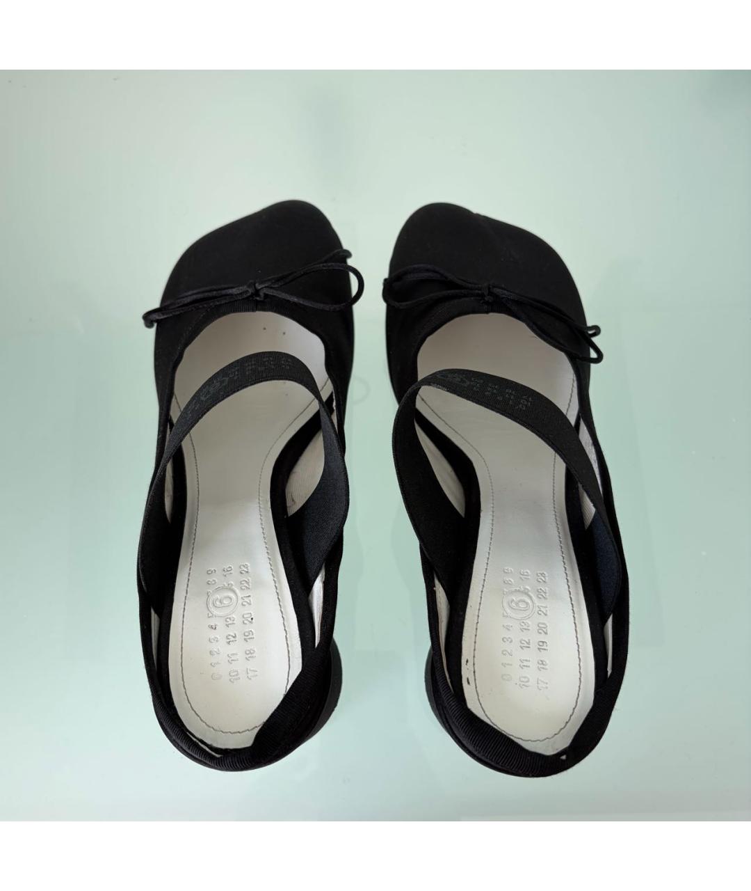 MM6 MAISON MARGIELA Черные синтетические туфли, фото 3
