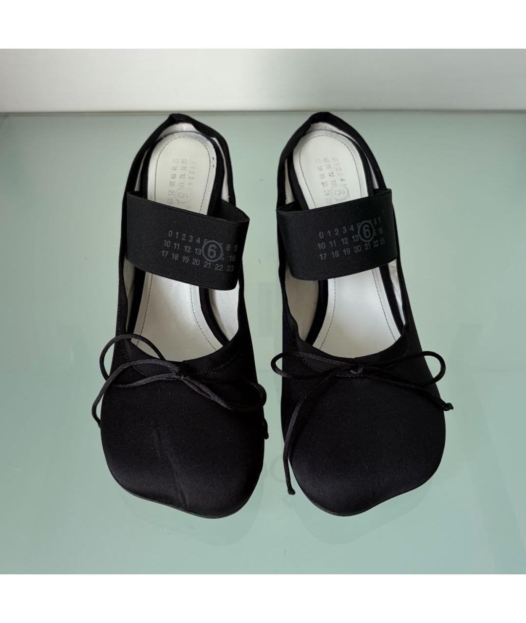 MM6 MAISON MARGIELA Черные синтетические туфли, фото 2
