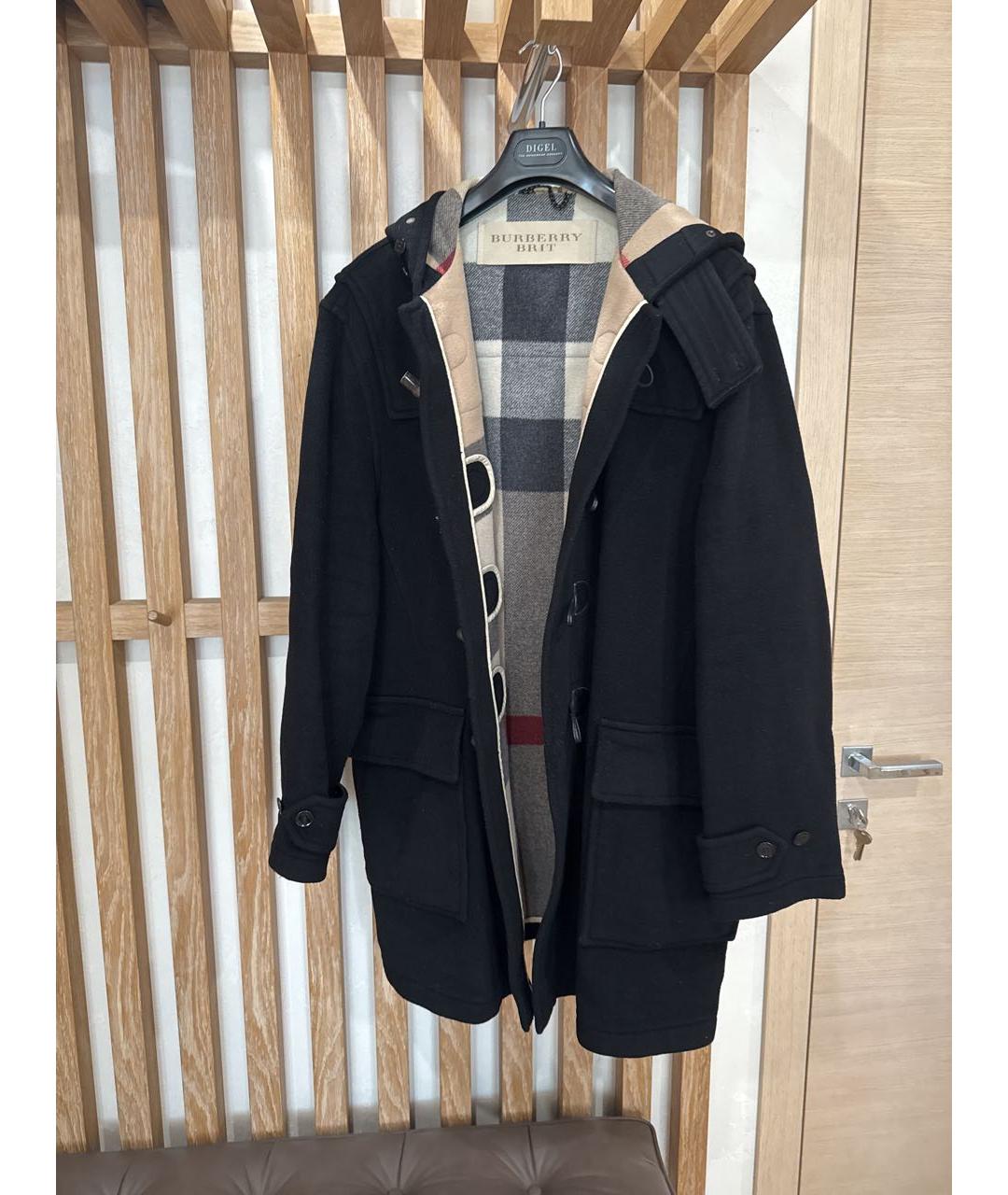 BURBERRY Черное шерстяное пальто, фото 9