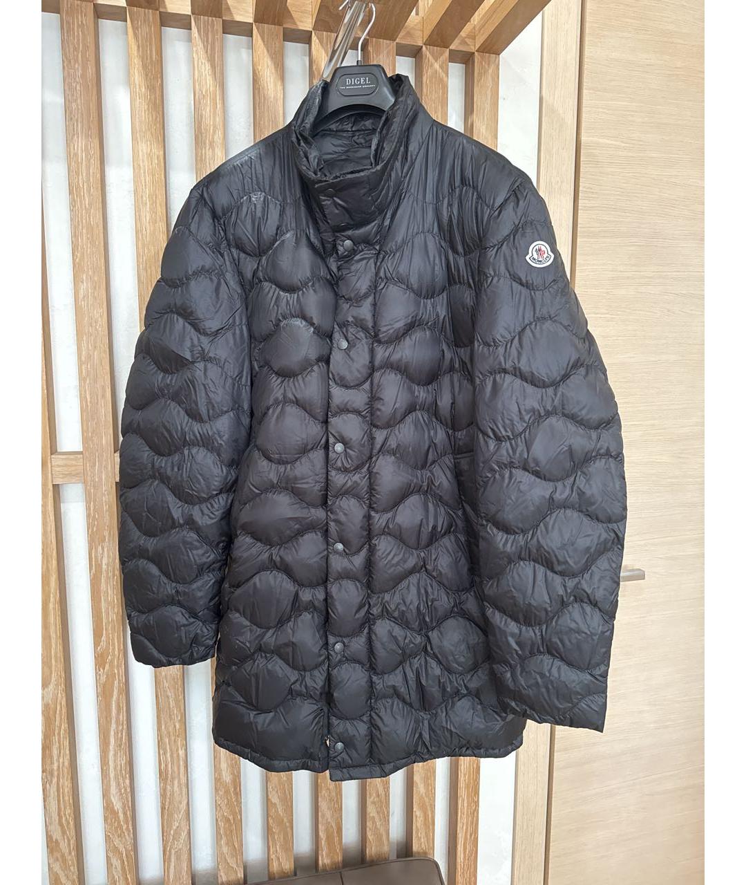 MONCLER Черный полиэстеровый пуховик, фото 6