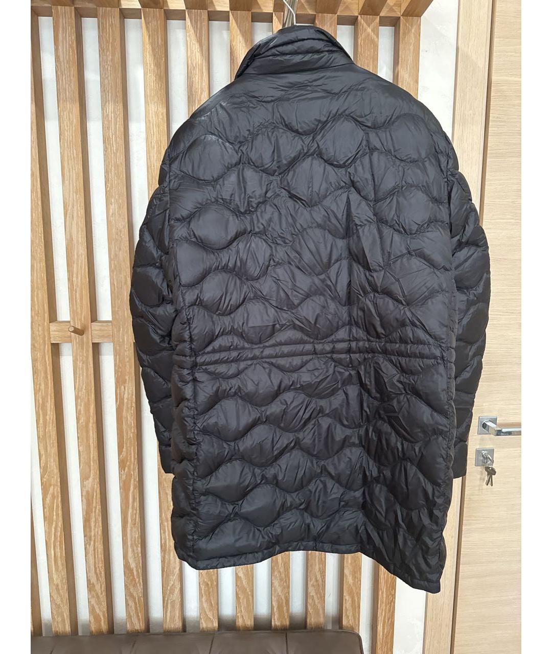 MONCLER Черный полиэстеровый пуховик, фото 2
