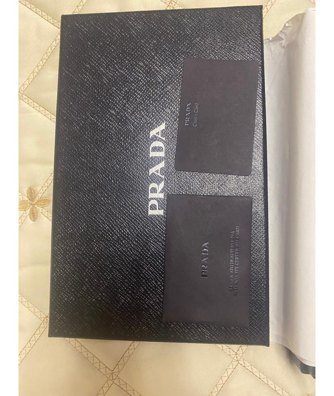 PRADA Черный кожаный кошелек, фото 2