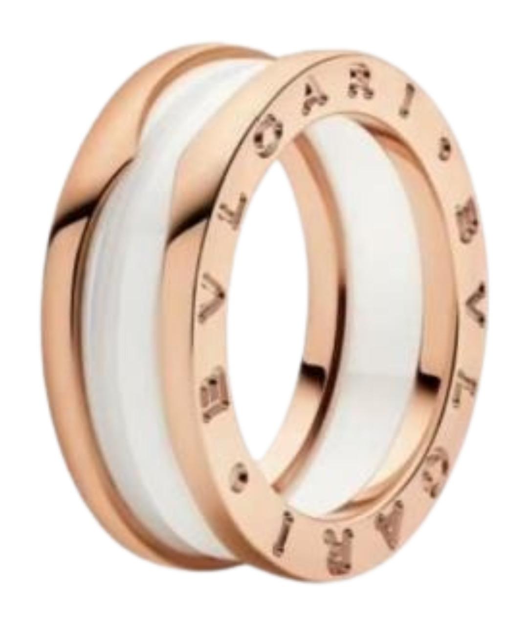 BVLGARI Белое кольцо из розового золота, фото 1