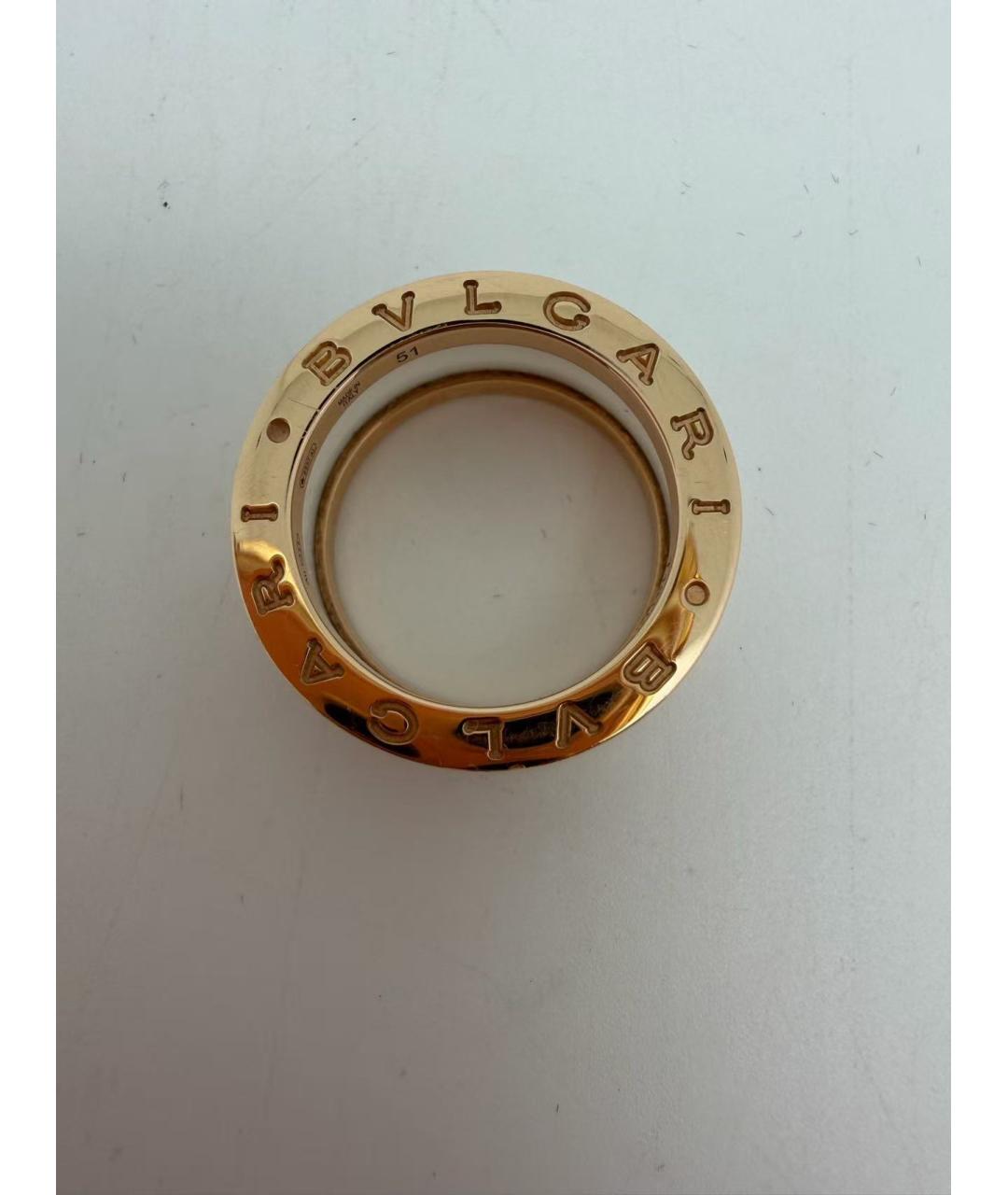 BVLGARI Белое кольцо из розового золота, фото 3