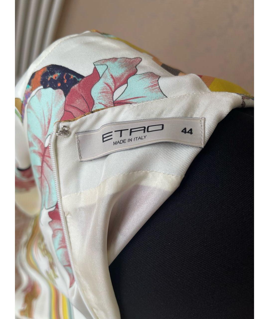 ETRO Мульти шелковое повседневное платье, фото 3