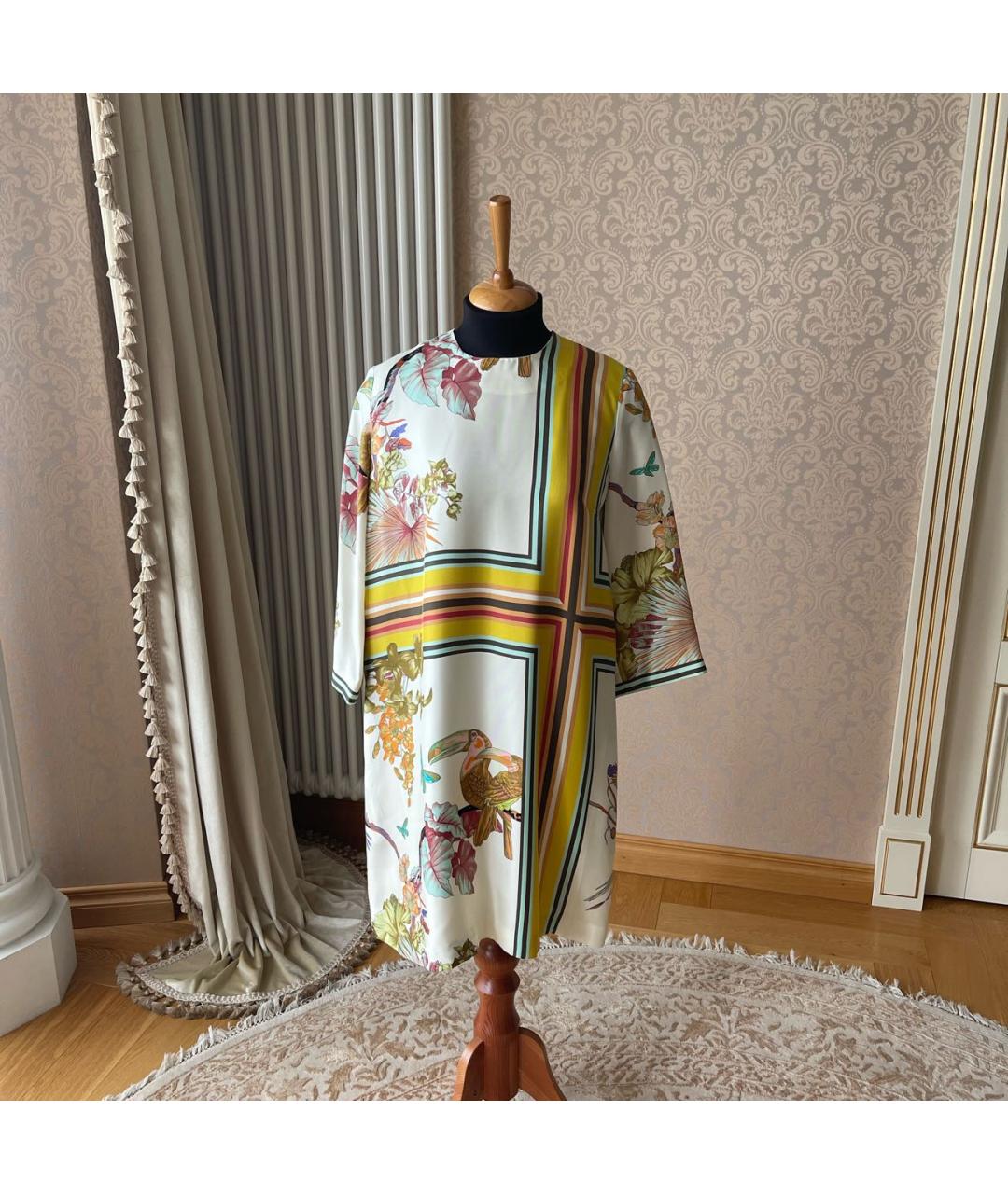 ETRO Мульти шелковое повседневное платье, фото 6