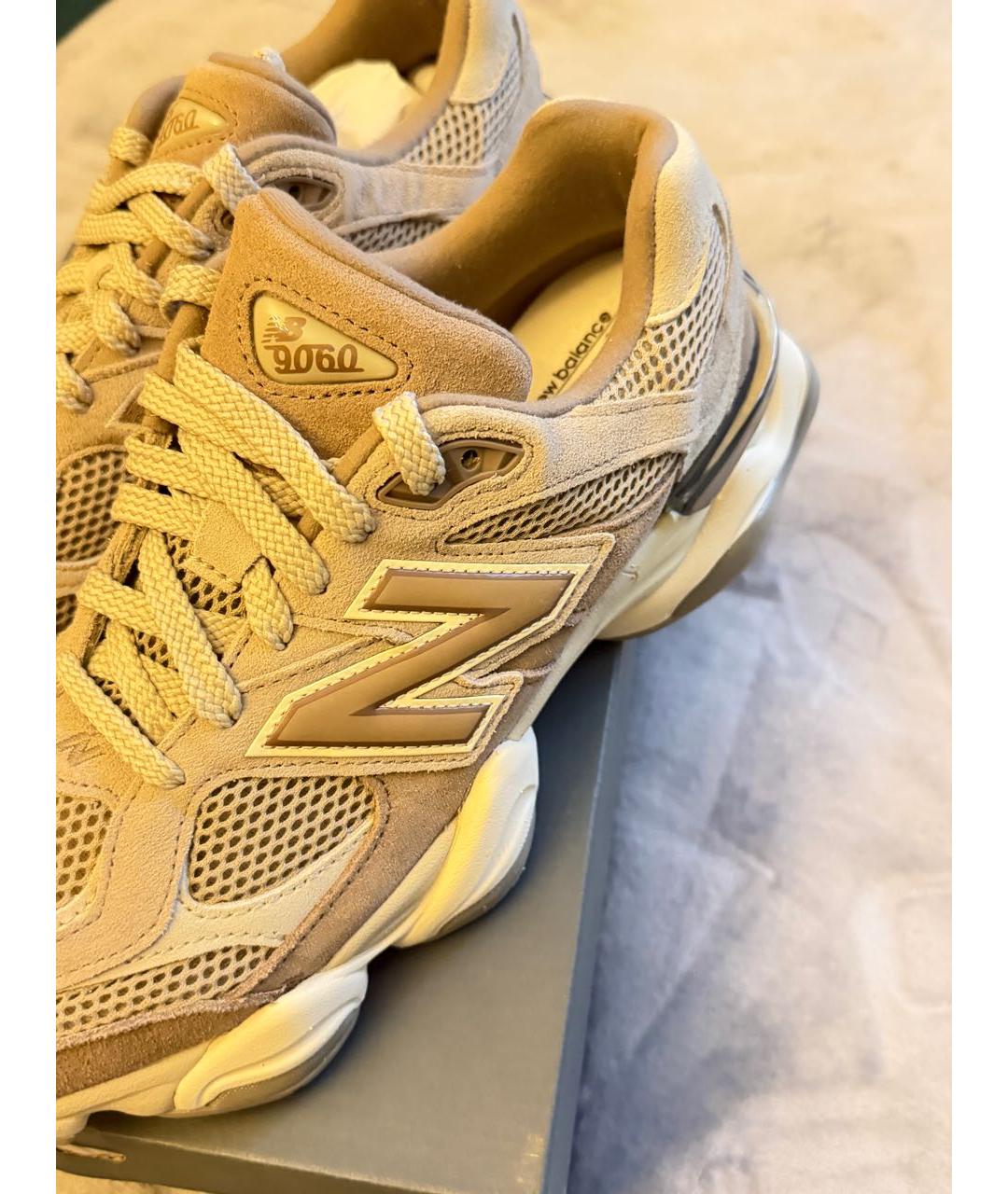 NEW BALANCE Бежевые замшевые низкие кроссовки / кеды, фото 5