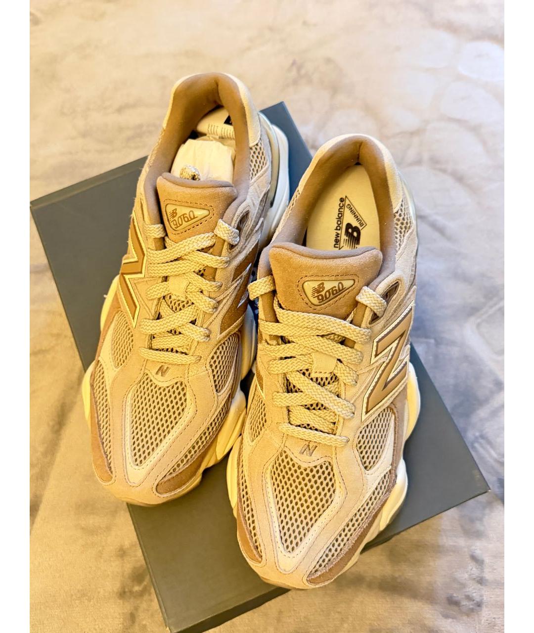 NEW BALANCE Бежевые замшевые низкие кроссовки / кеды, фото 6