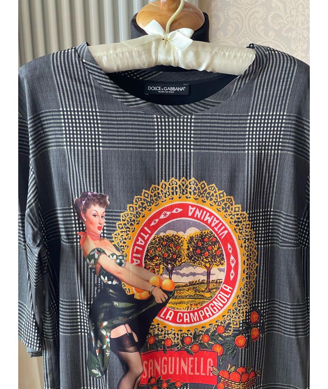 DOLCE&GABBANA Мульти вискозная футболка, фото 3