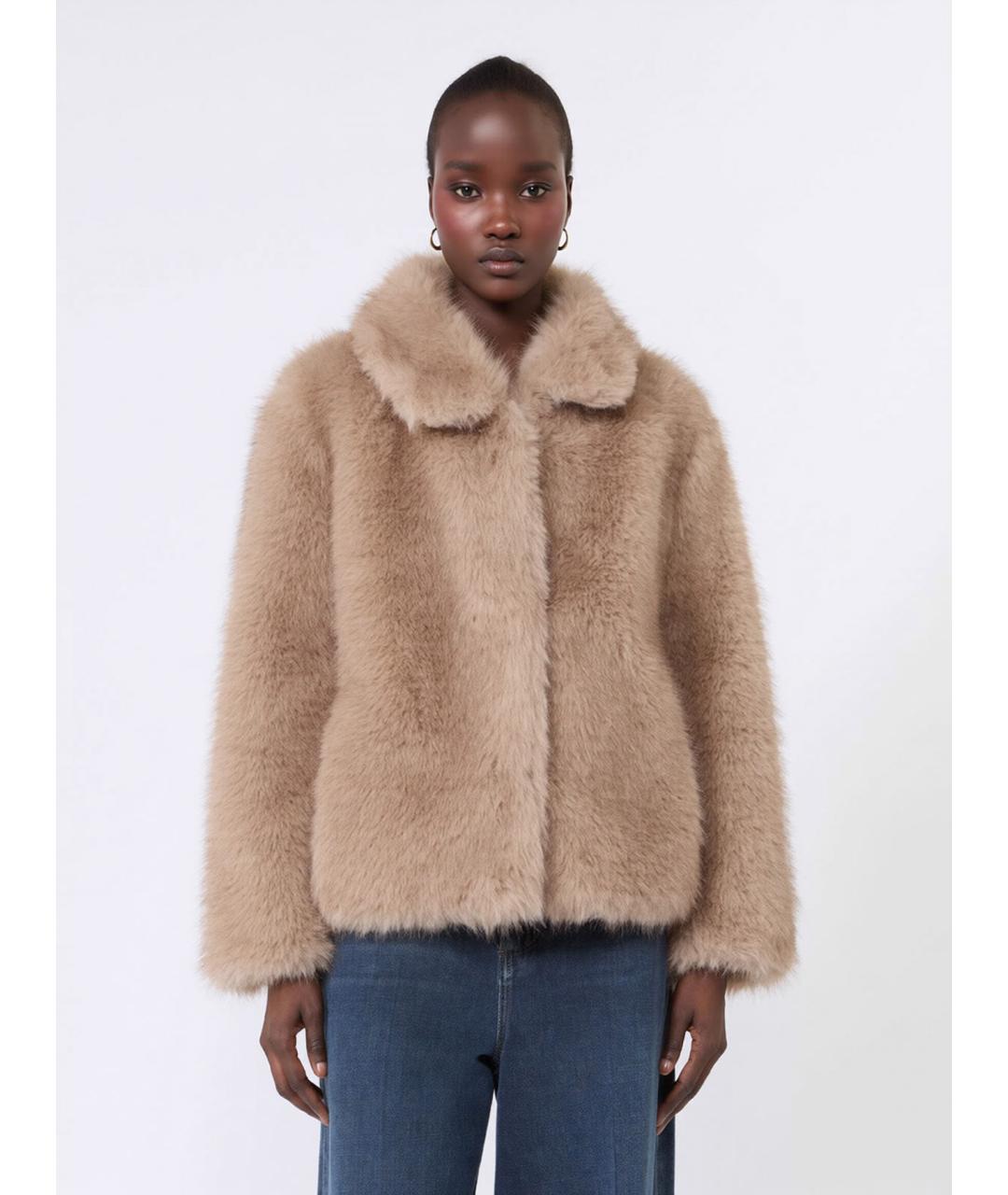 'S MAX MARA Бежевая полиэстеровая куртка, фото 3