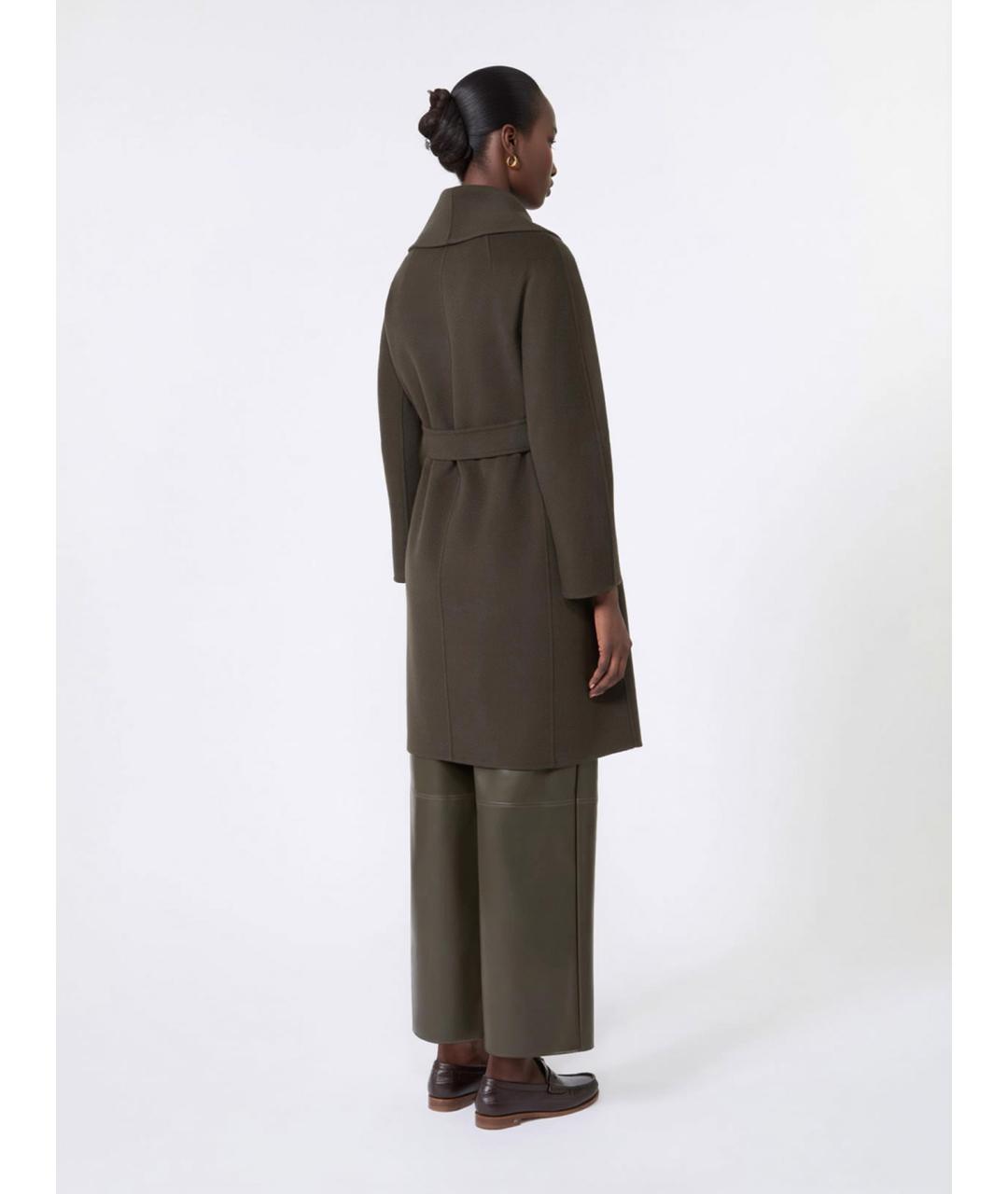 'S MAX MARA Зеленое шерстяное пальто, фото 4