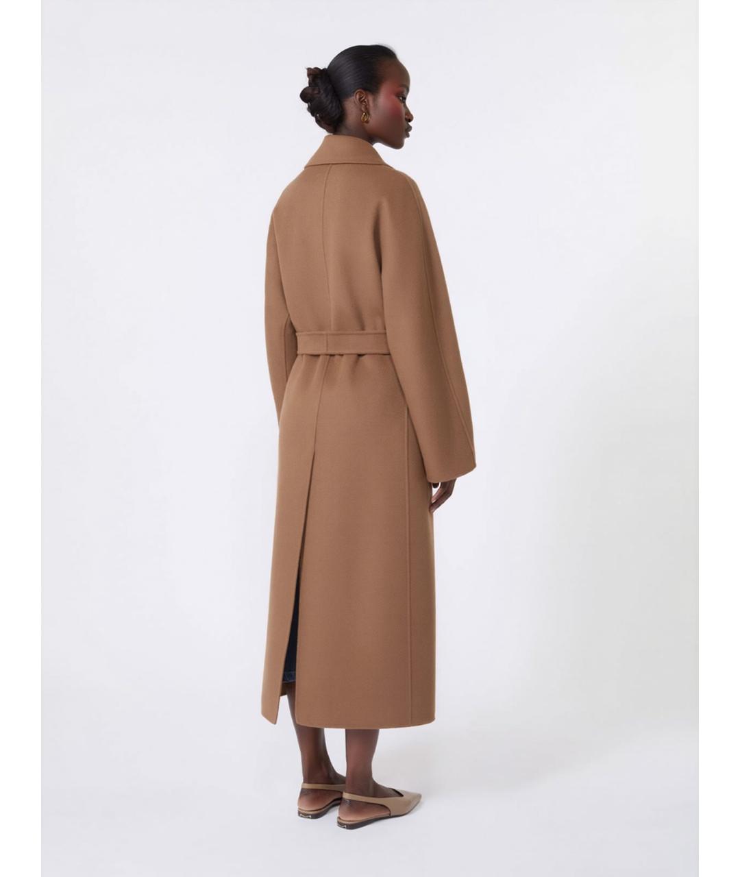 'S MAX MARA Бежевое шерстяное пальто, фото 3