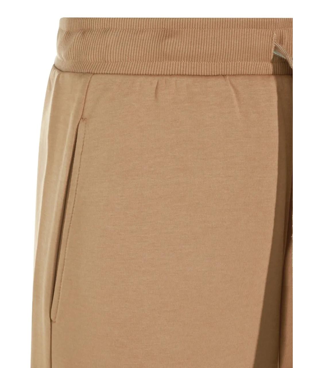 'S MAX MARA Бежевые хлопковые прямые брюки, фото 4