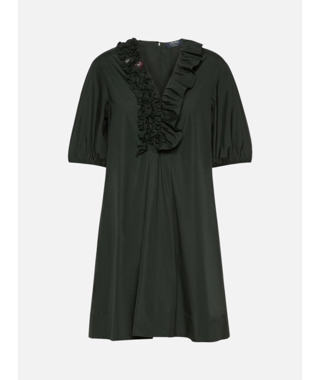 'S MAX MARA Зеленое хлопковое повседневное платье, фото 1