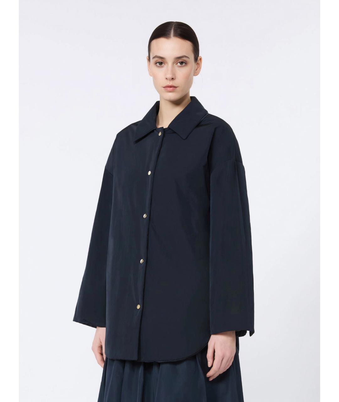 'S MAX MARA Темно-синий полиэстеровый пуховик, фото 3