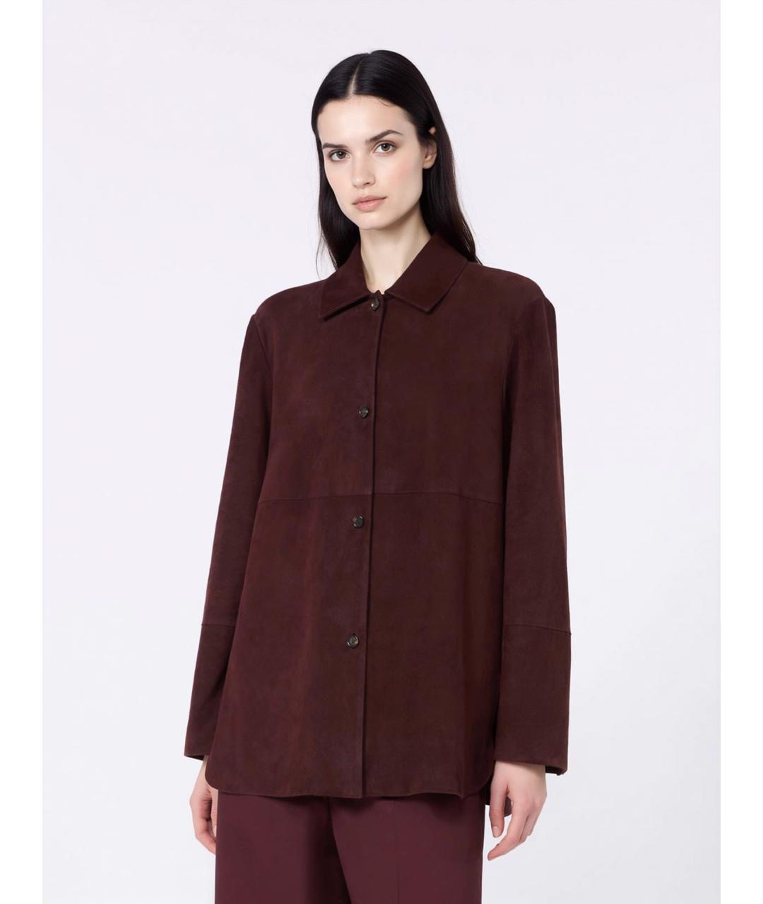 'S MAX MARA Бордовая замшевая куртка, фото 4