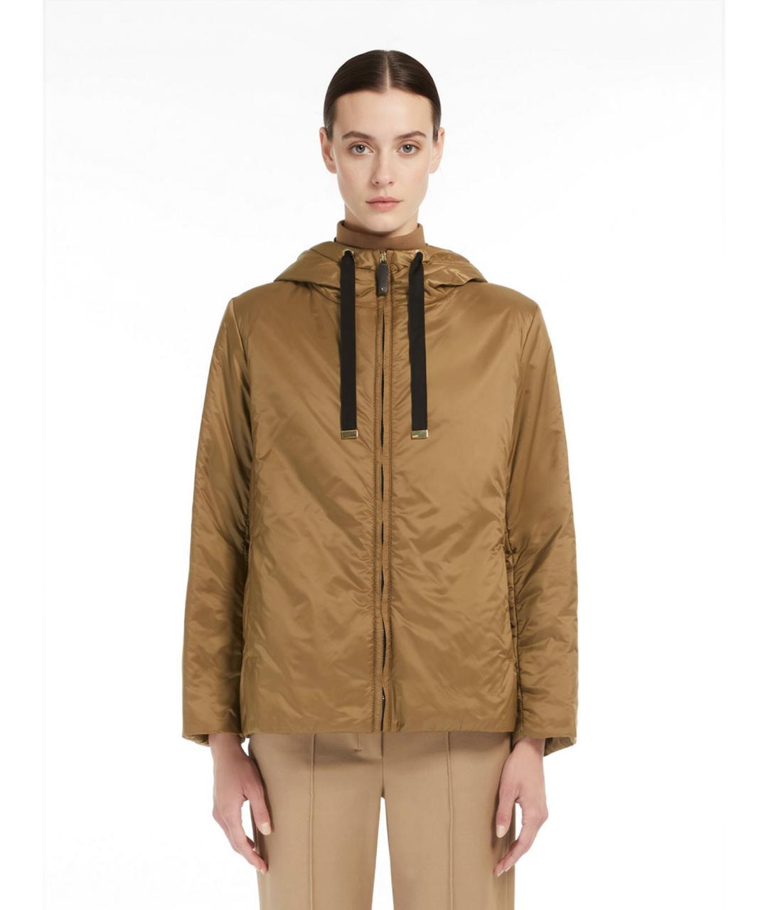 'S MAX MARA Бежевая полиэстеровая куртка, фото 3
