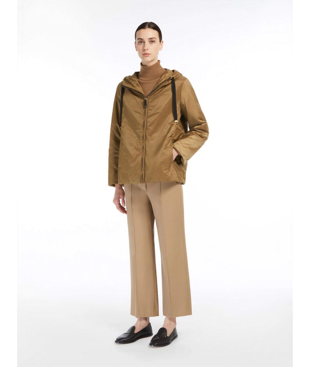'S MAX MARA Бежевая полиэстеровая куртка, фото 2