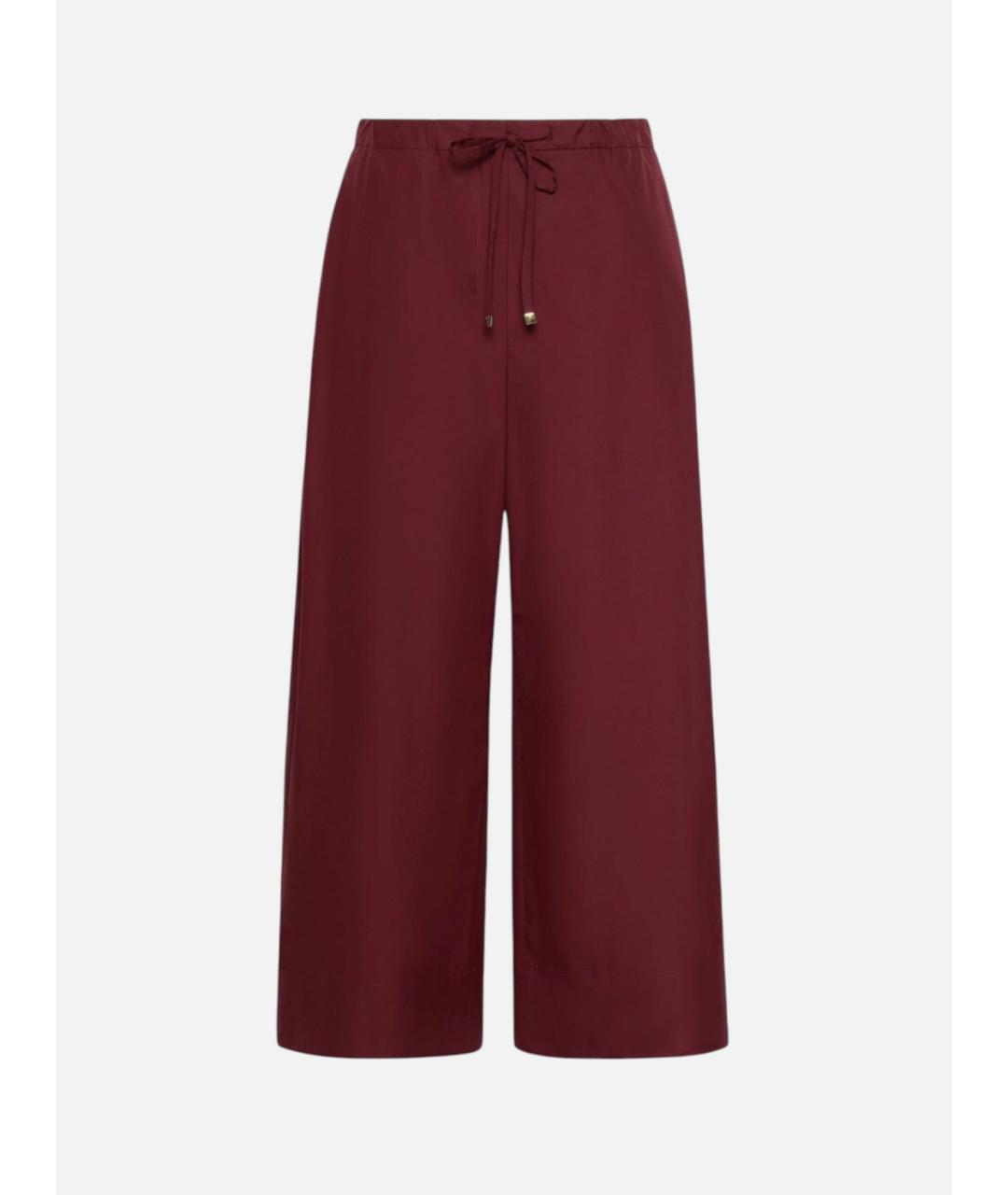 'S MAX MARA Бордовые хлопковые брюки широкие, фото 1