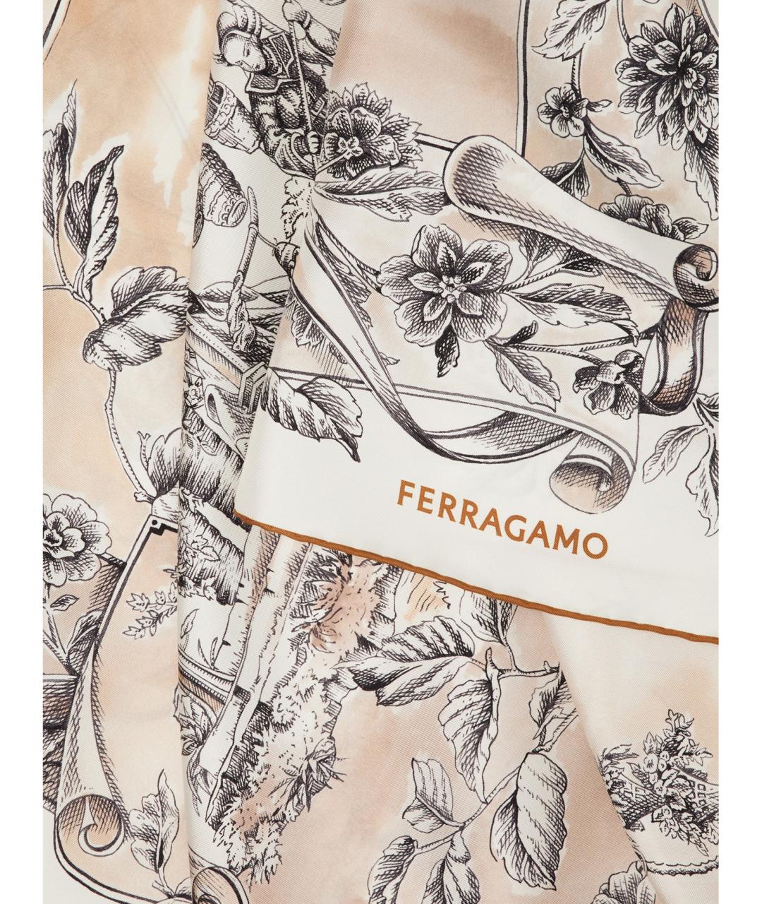 FERRAGAMO Мульти шелковый шарф, фото 3