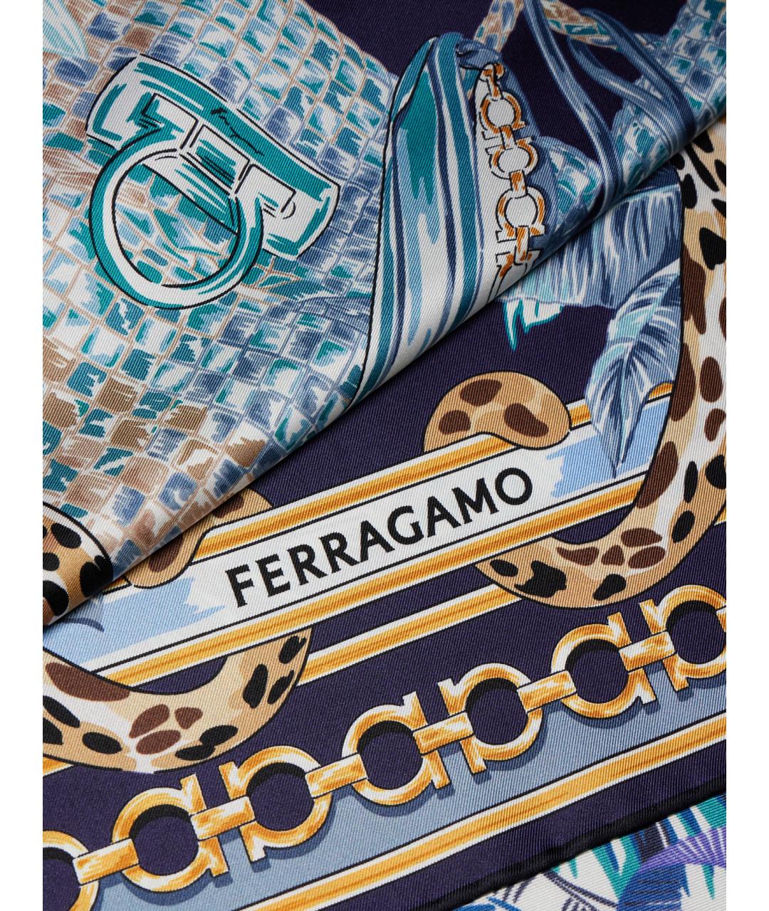 FERRAGAMO Мульти шелковый шарф, фото 3