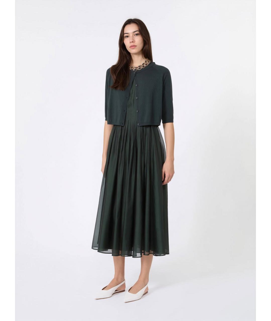 'S MAX MARA Зеленый хлопковый кардиган, фото 2