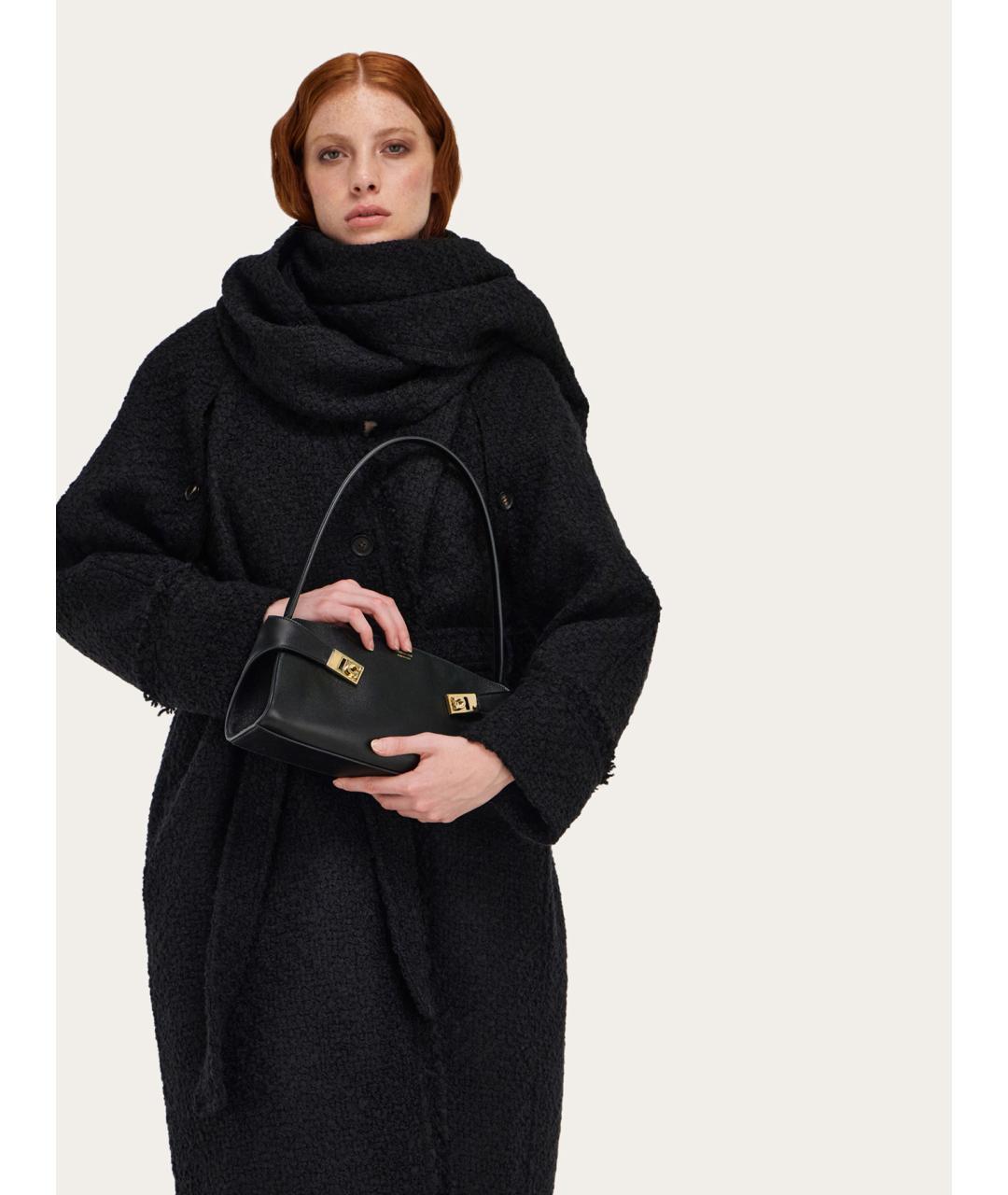 FERRAGAMO Черная кожаная сумка с короткими ручками, фото 7