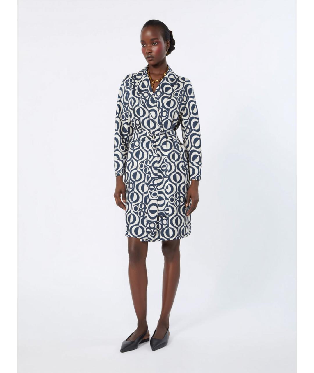 'S MAX MARA Мульти шелковое повседневное платье, фото 3