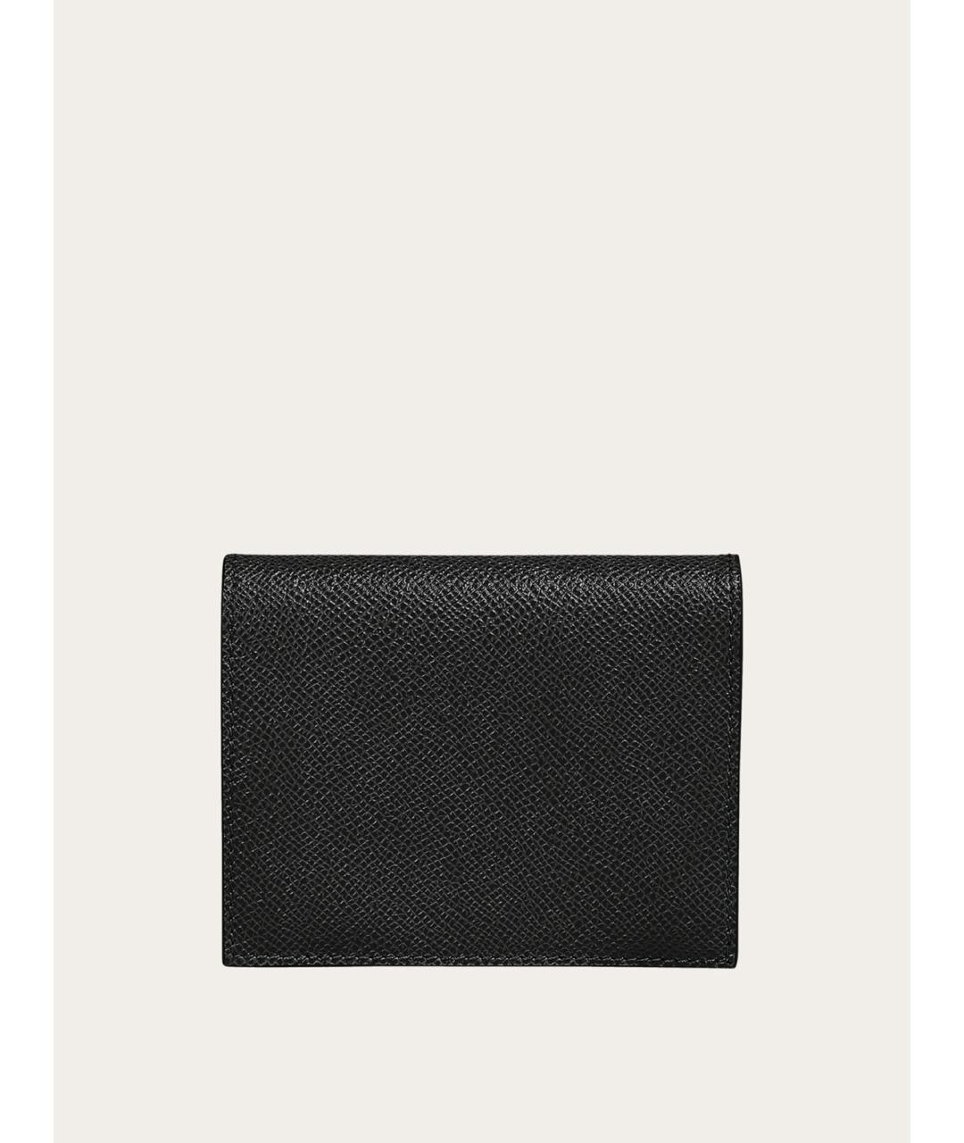FERRAGAMO Черный кожаный кошелек, фото 4