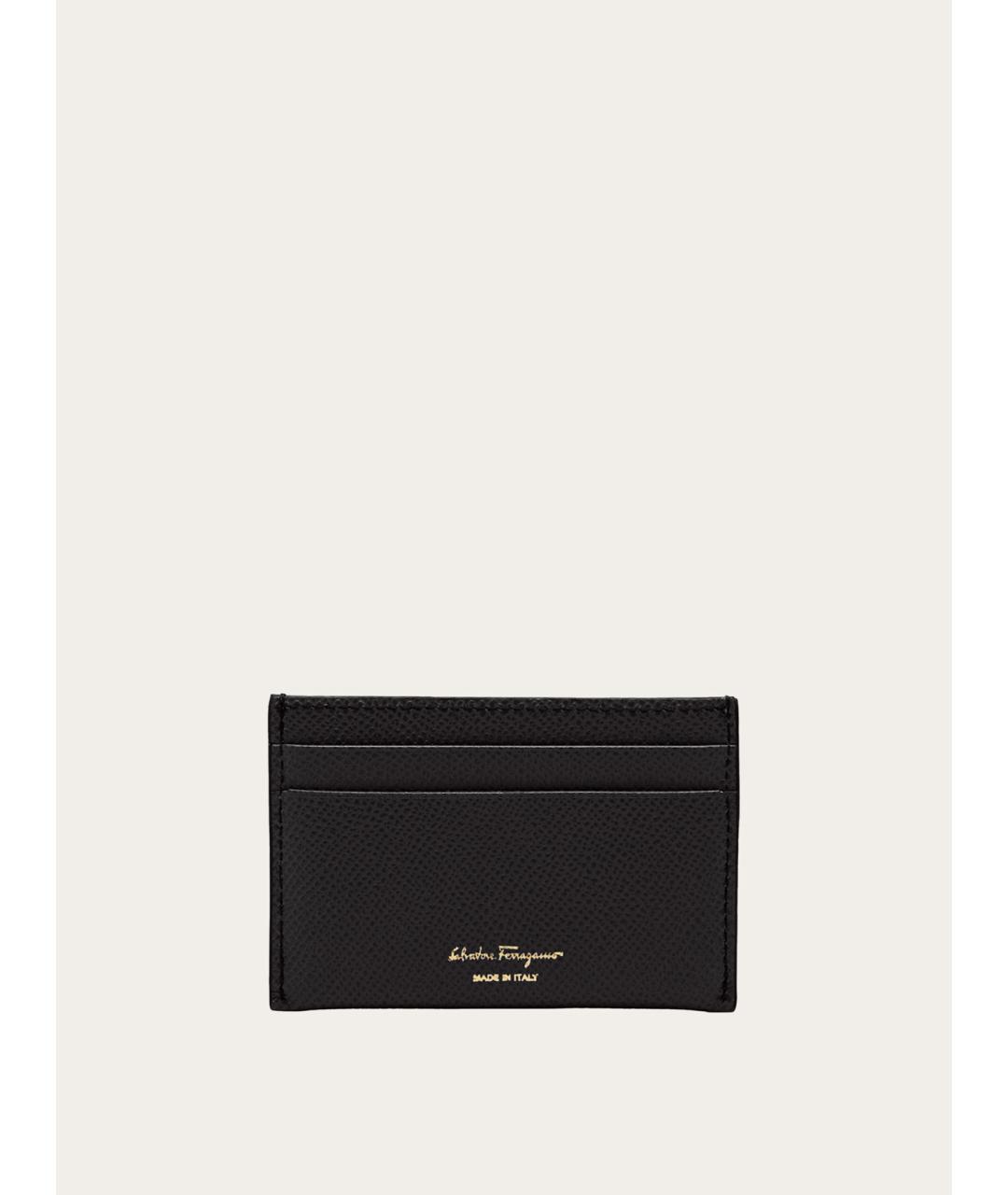 FERRAGAMO Черный кожаный кошелек, фото 3