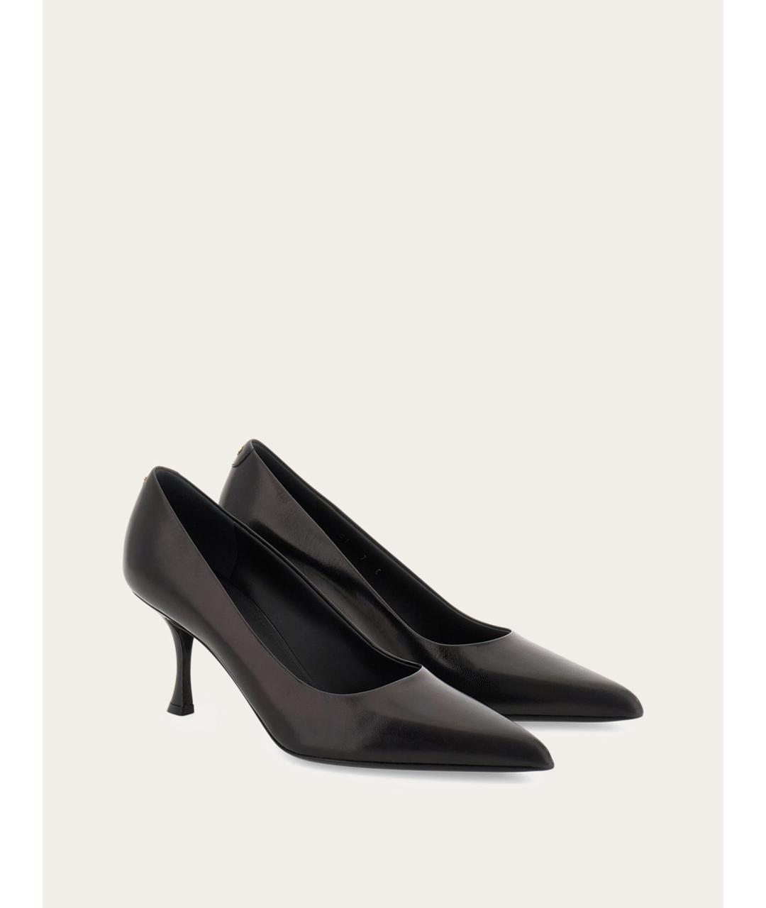 FERRAGAMO Черные кожаные туфли, фото 2