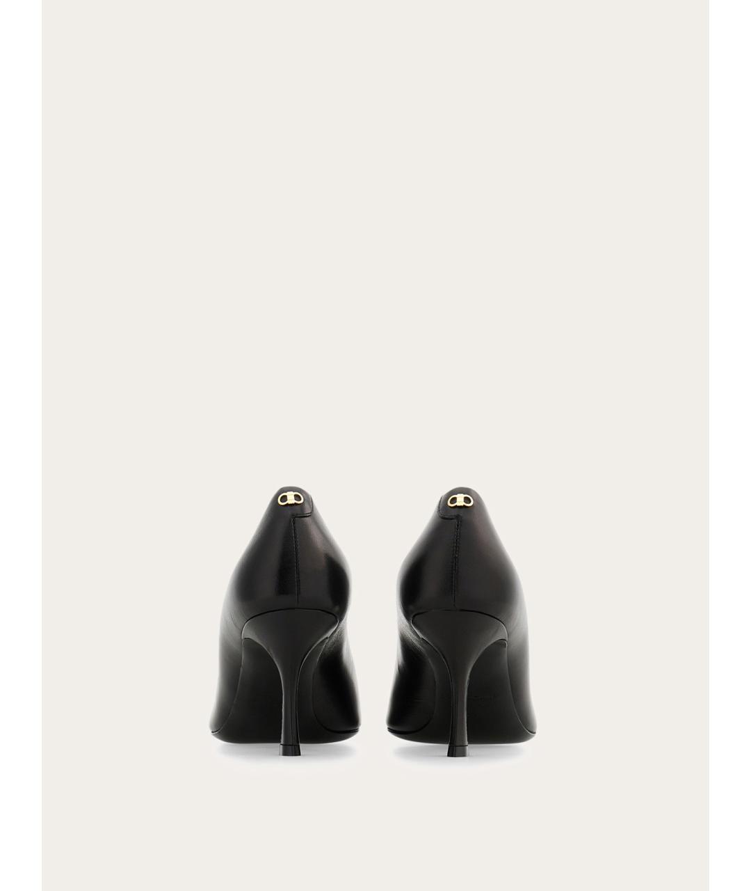 FERRAGAMO Черные кожаные туфли, фото 4