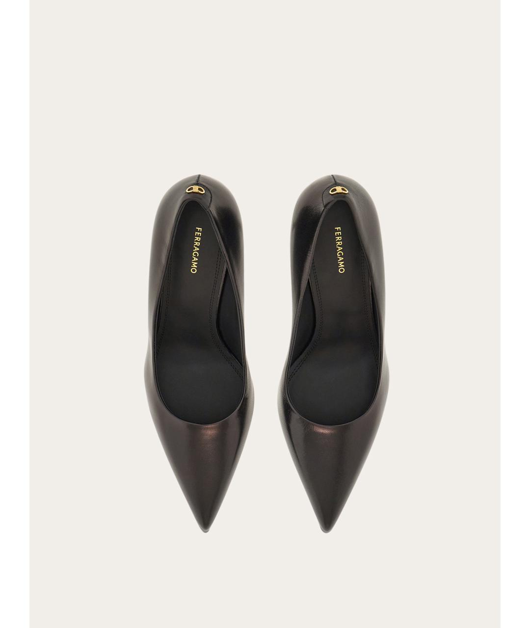FERRAGAMO Черные кожаные туфли, фото 3