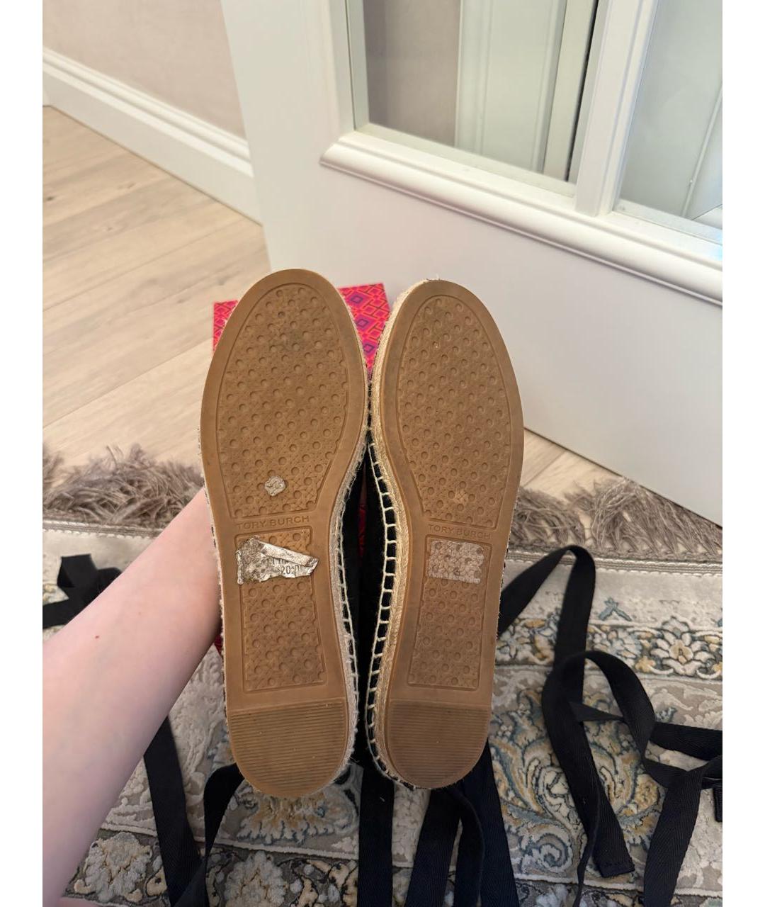 TORY BURCH Черные замшевые балетки, фото 5